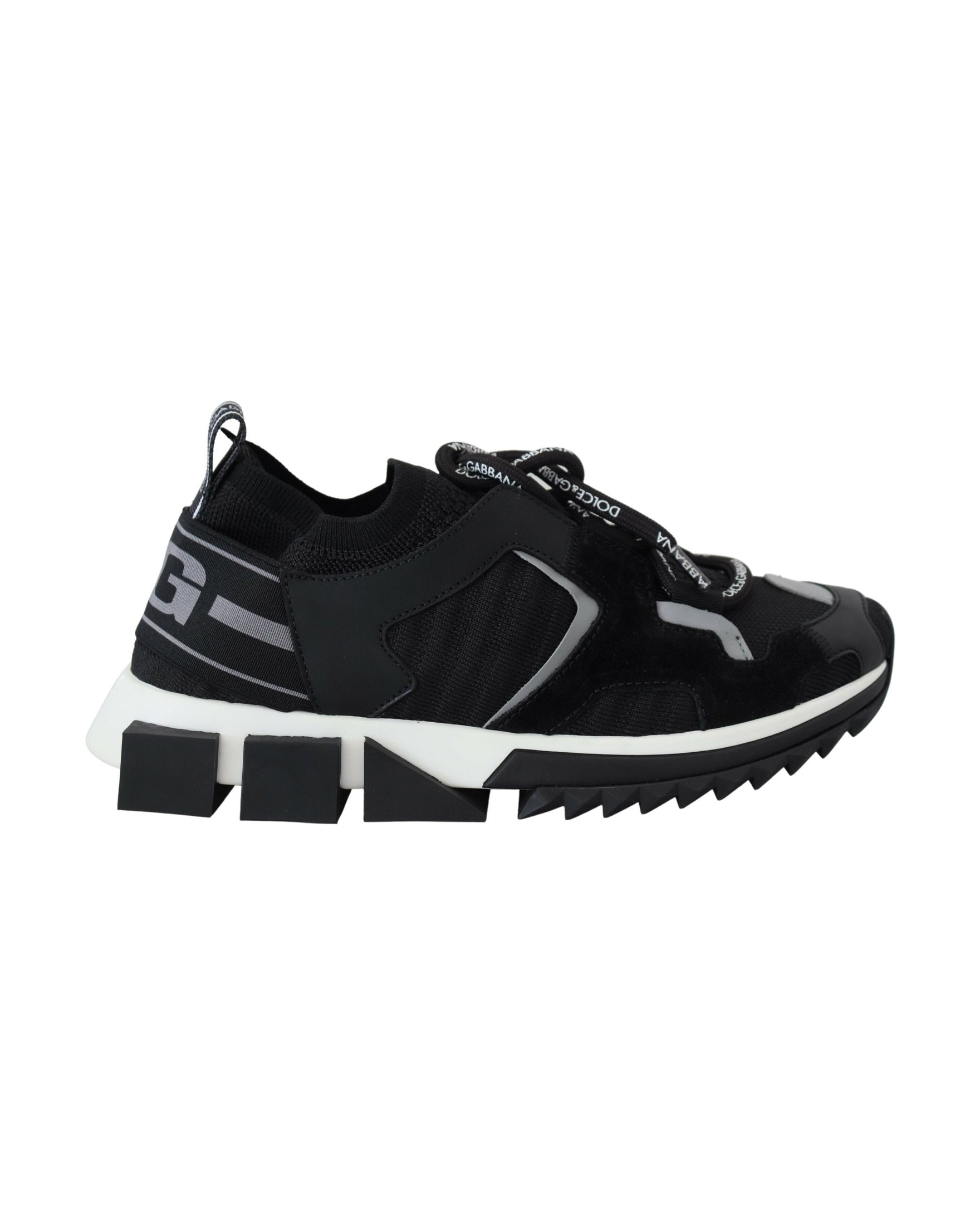 Dolce & Gabbana Black Mesh Sorrento Trekking Sneakers Sneakers