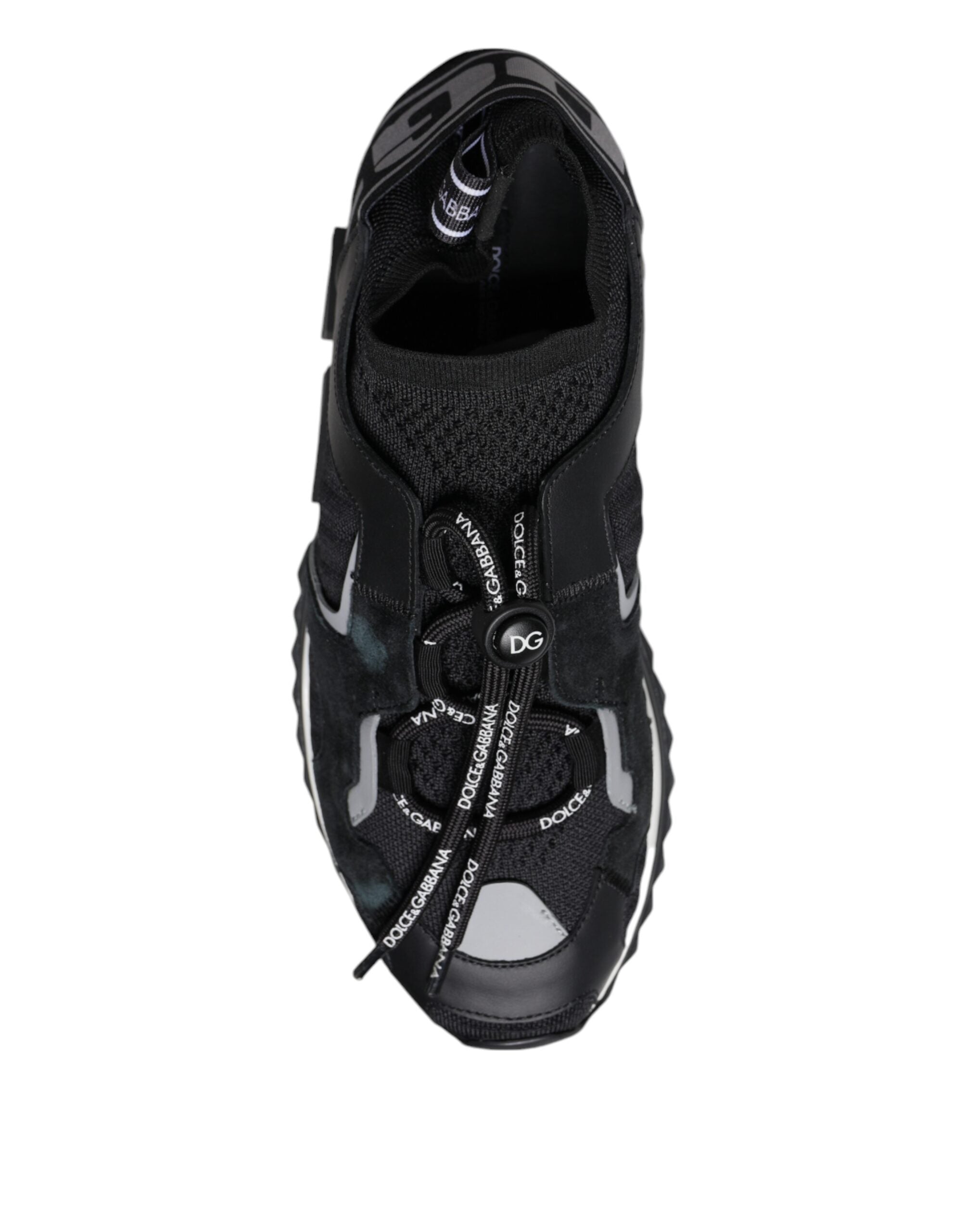 Dolce & Gabbana Black Mesh Sorrento Trekking Sneakers Shoes Glam Steals