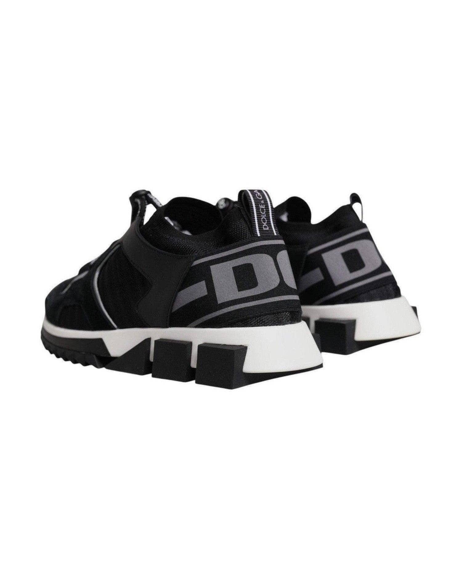 Dolce & Gabbana Black Mesh Sorrento Trekking Sneakers Shoes Glam Steals