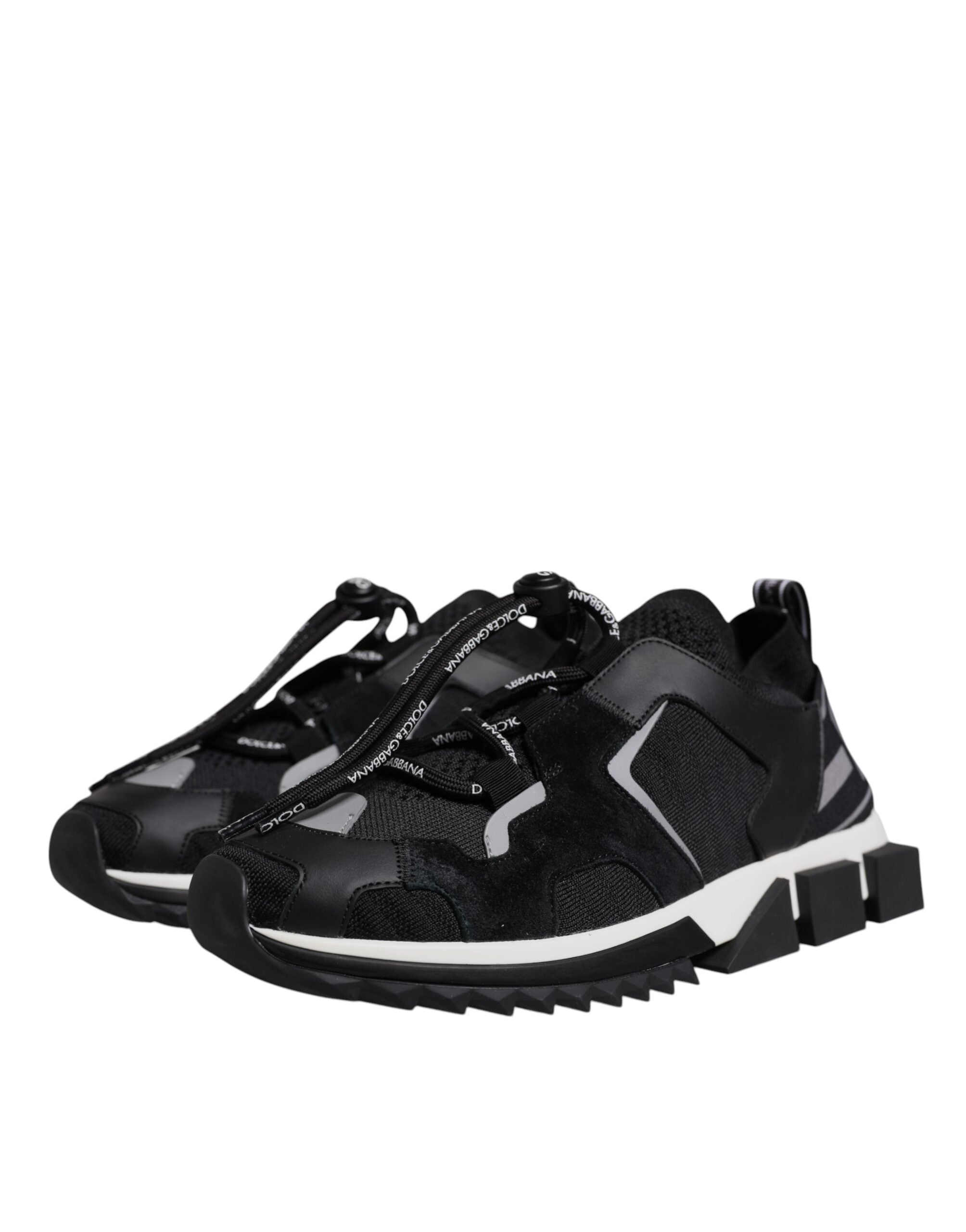 Dolce & Gabbana Black Mesh Sorrento Trekking Sneakers Shoes Glam Steals