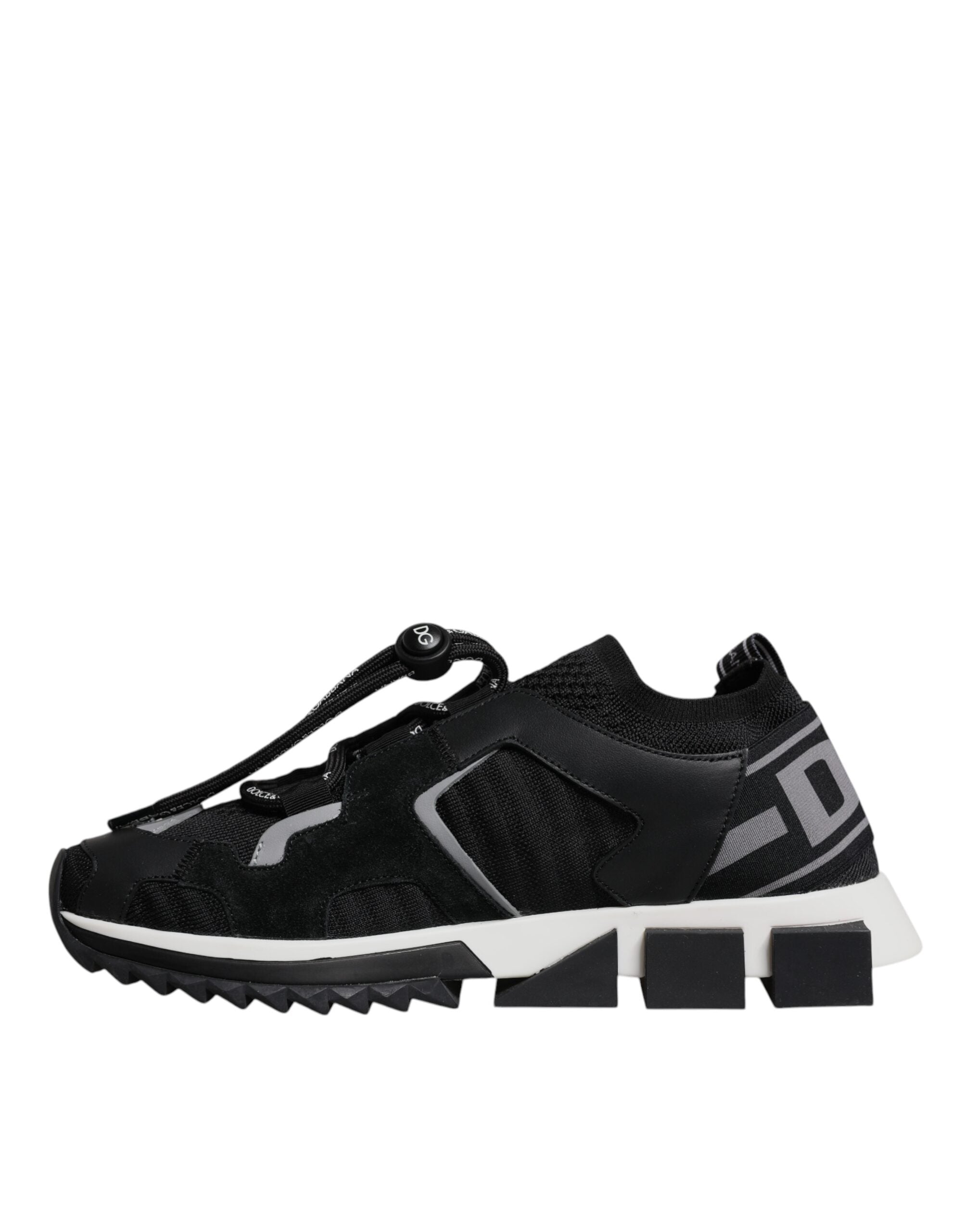 Dolce & Gabbana Black Mesh Sorrento Trekking Sneakers Shoes Glam Steals