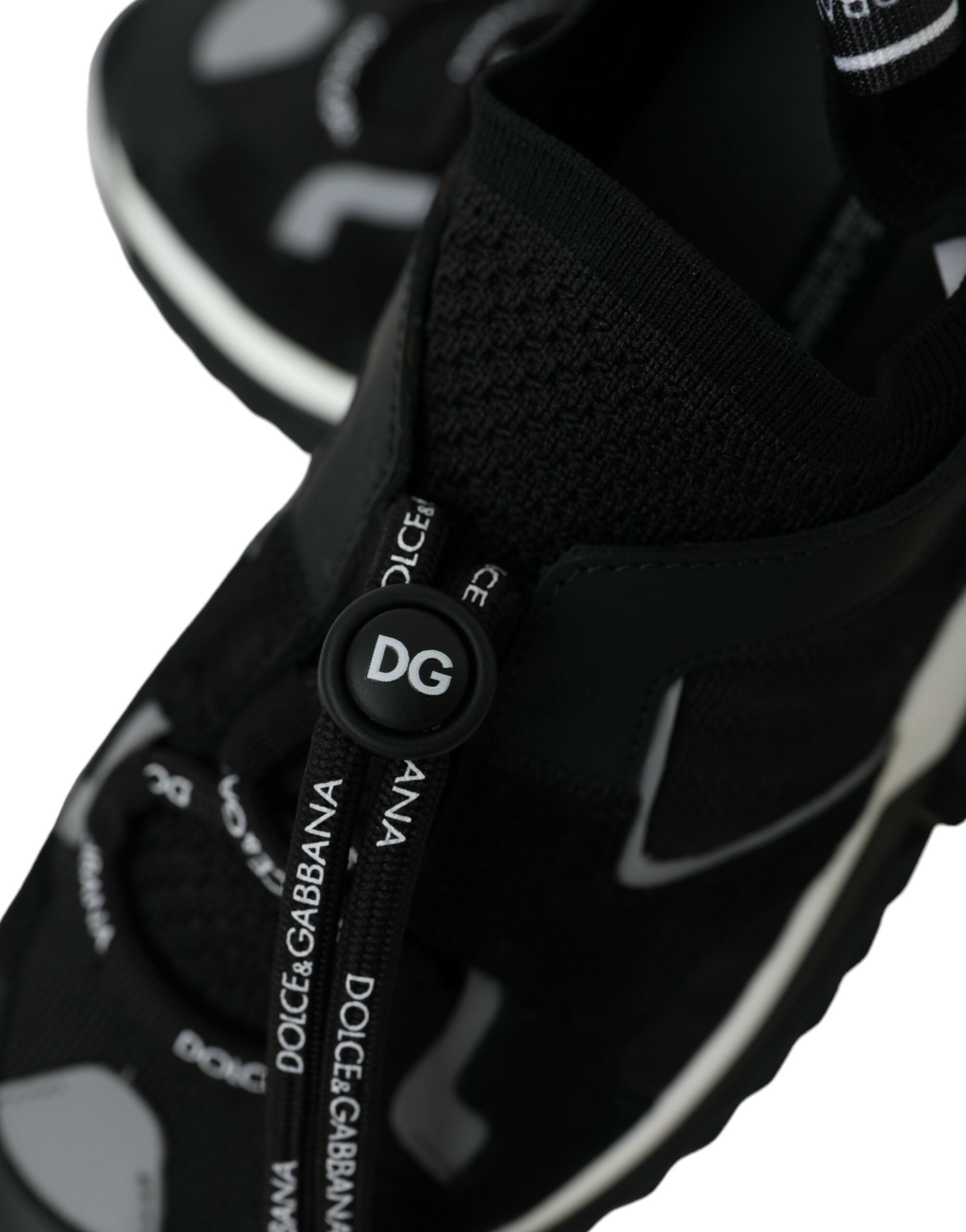 Dolce & Gabbana Black Mesh Sorrento Trekking Sneakers Shoes Glam Steals