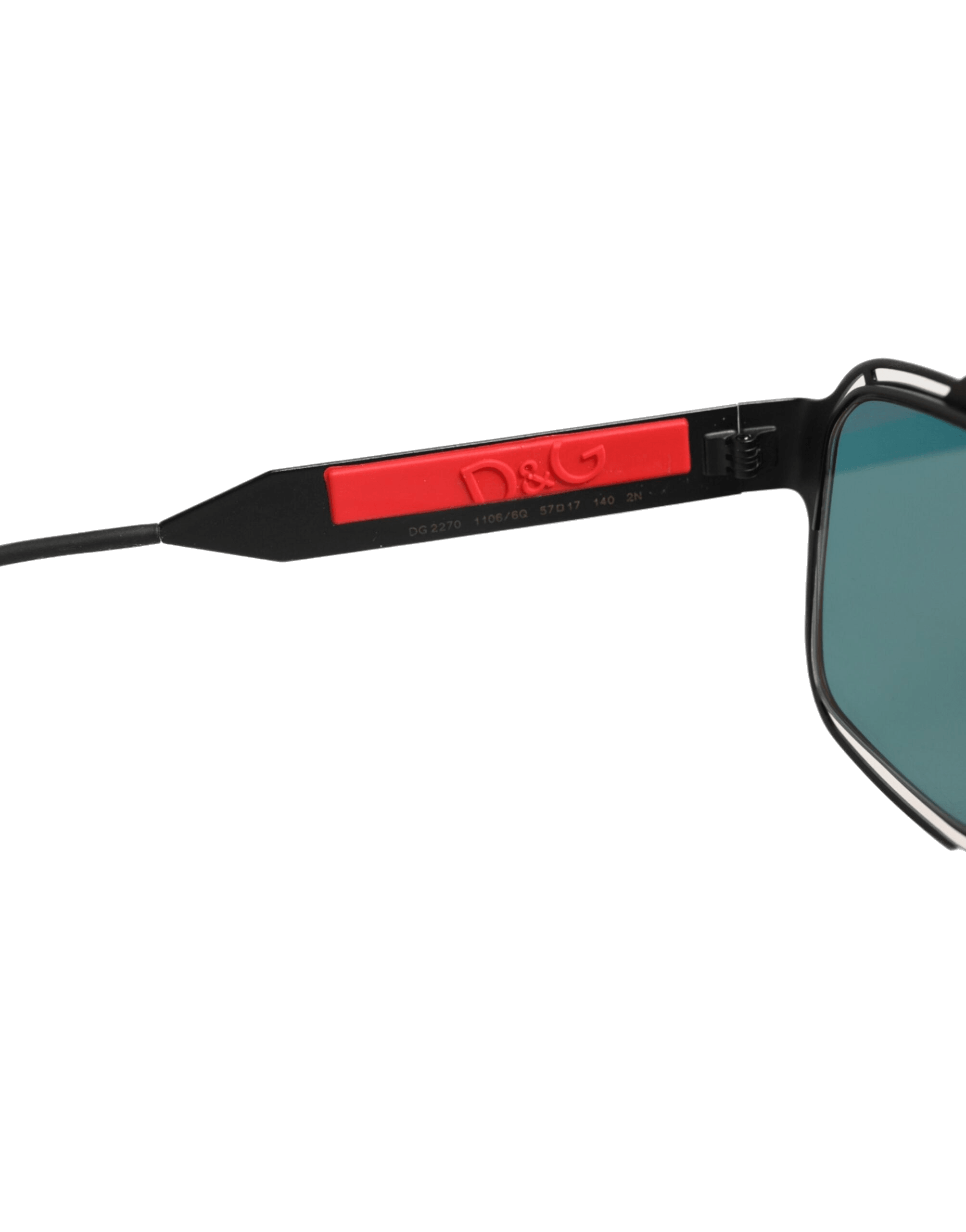 Dolce & Gabbana Black Metal Pilot Frame Shades Eyewear Sunglasses Glam Steals