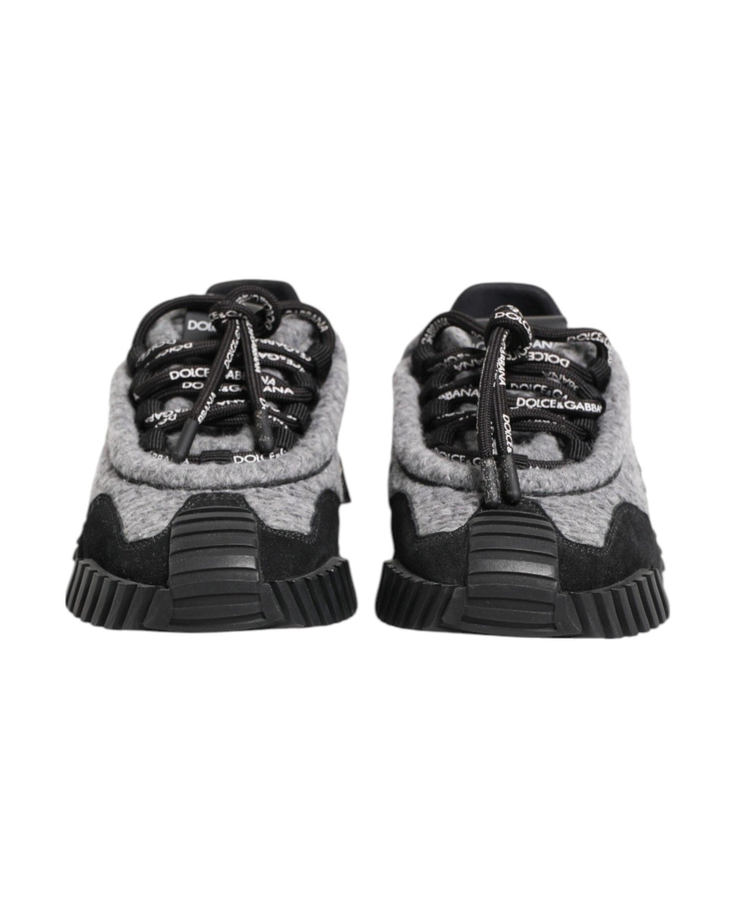 Dolce & Gabbana Black Gray Ns1 Low Top Sneakers Shoes Glam Steals