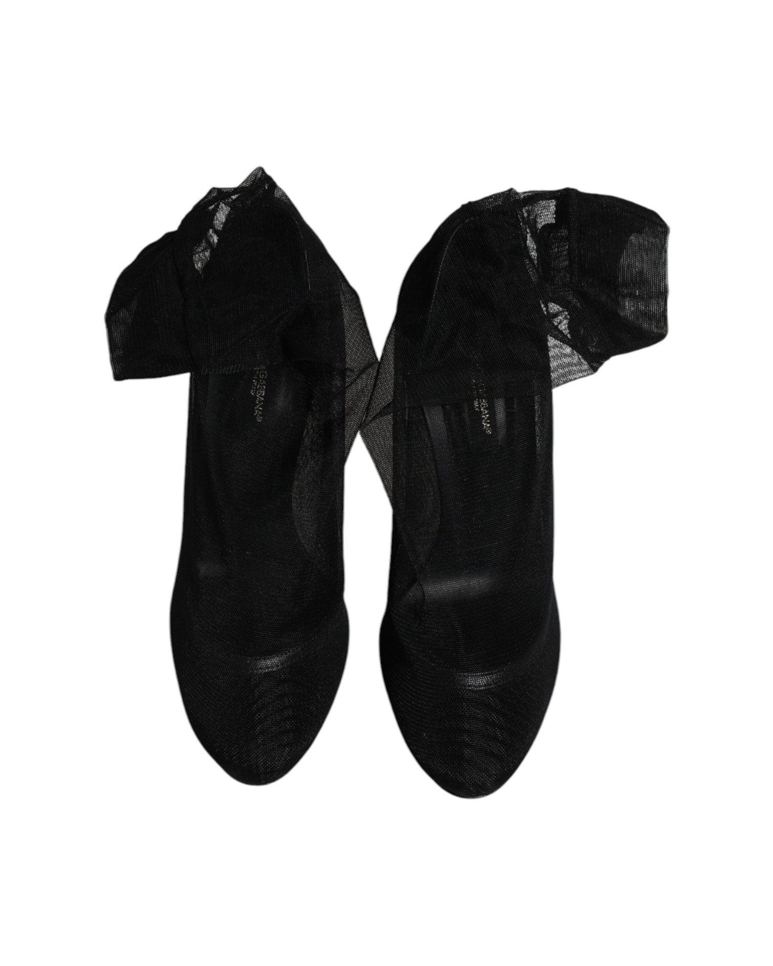 Dolce & Gabbana Black Nylon Mesh Sock Style Boots Shoes Glam Steals