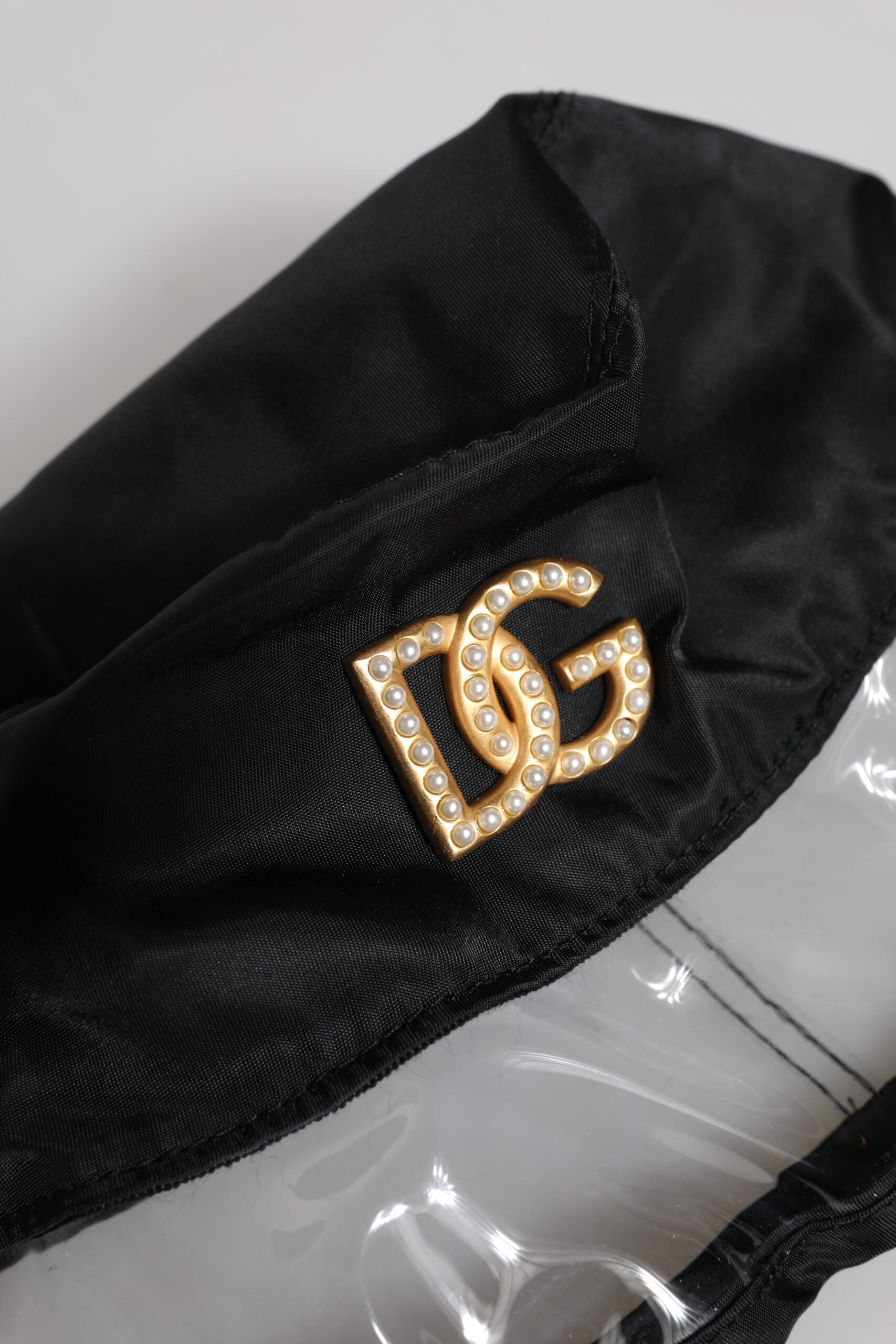 Dolce & Gabbana Black Nylon Pvc Dg Logo Bucket Hat Glam Steals