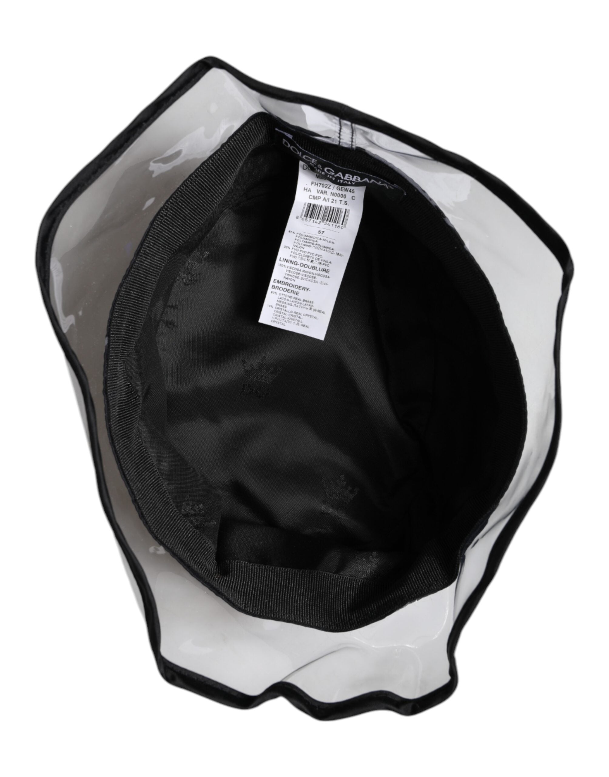 Dolce & Gabbana Black Nylon Pvc Dg Logo Bucket Hat Glam Steals
