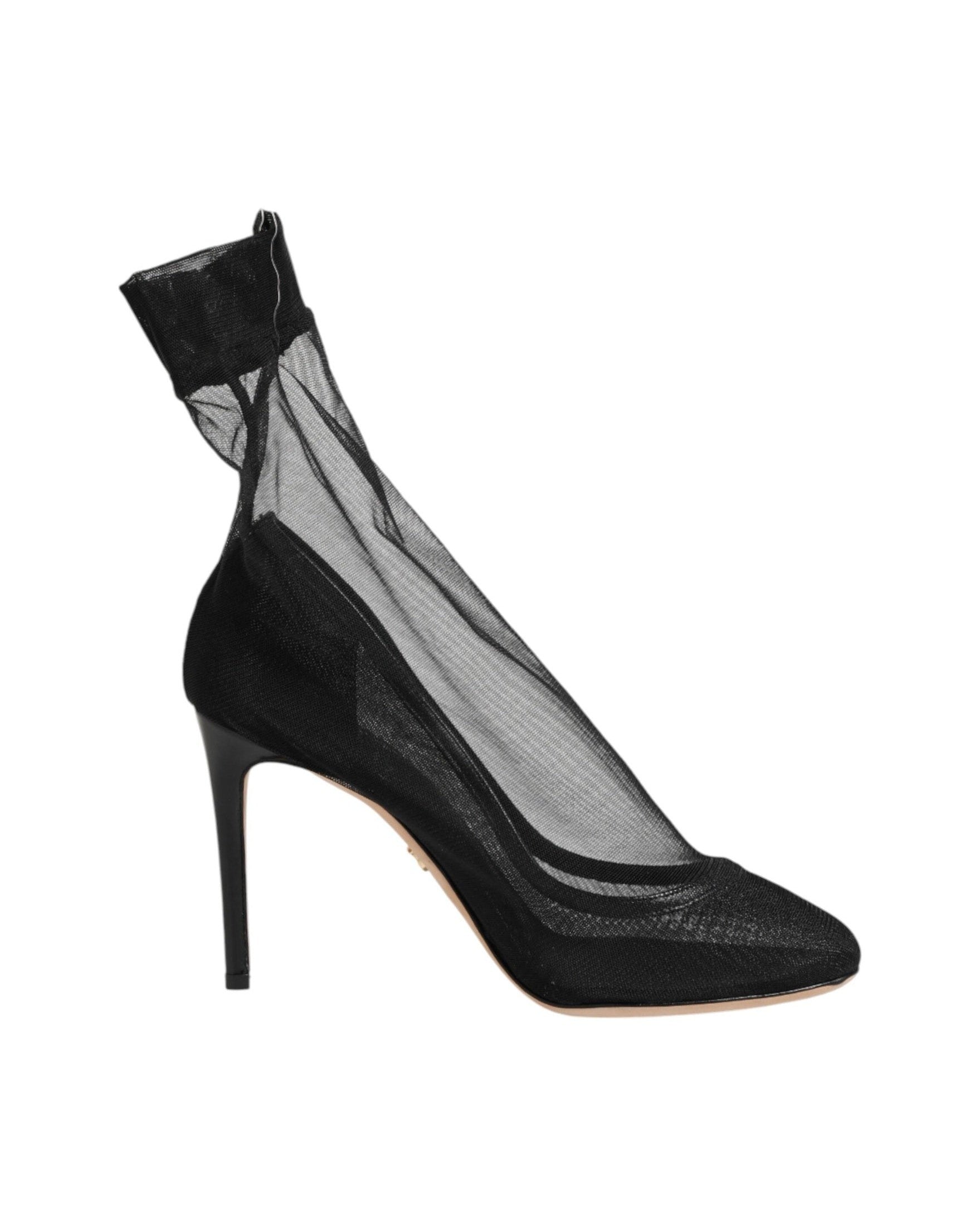 Dolce & Gabbana Black Nylon Stretch Mesh Sock Boots Shoes Boots