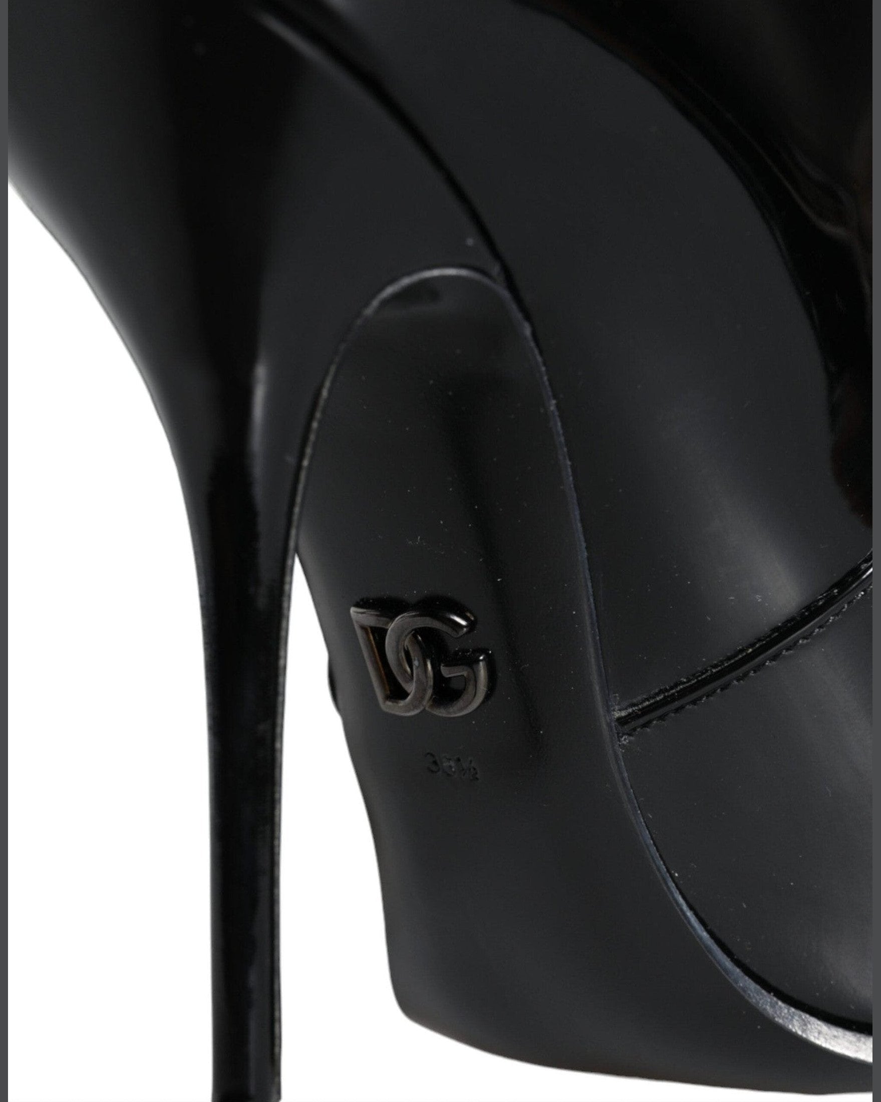 Dolce & Gabbana Black Patent Leather Pointed Ankle Boots Shoes Glam Steals