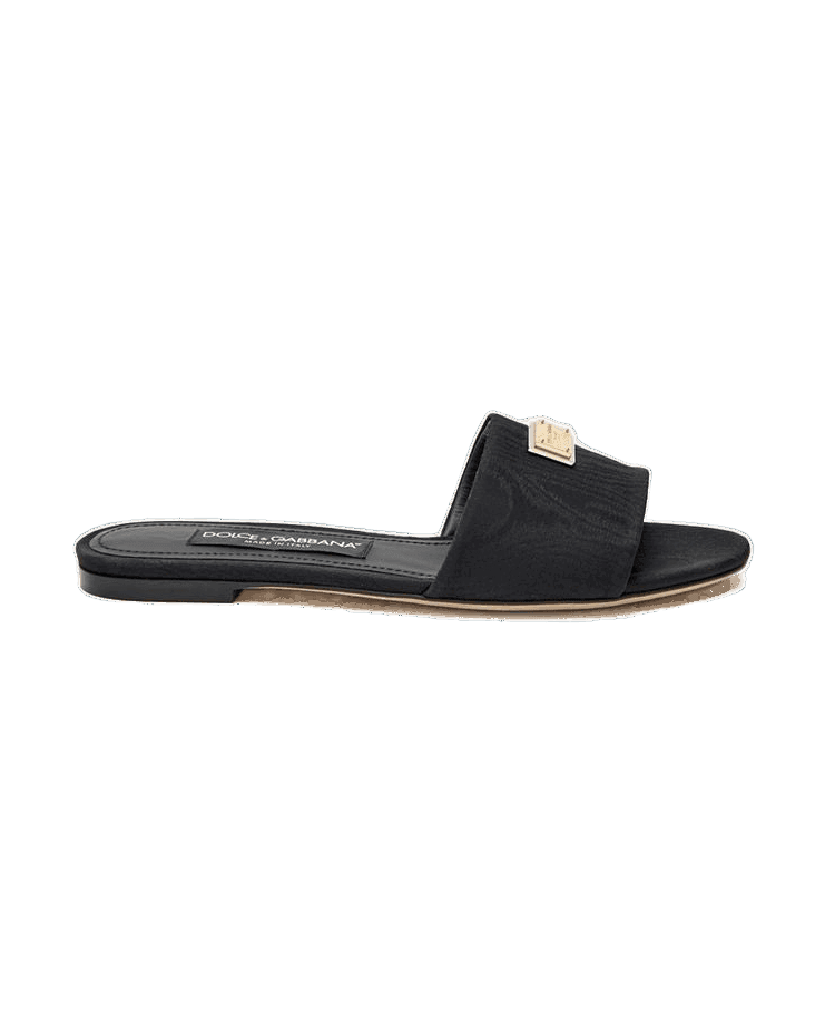 Dolce & Gabbana Black Polyester Slippers Slippers