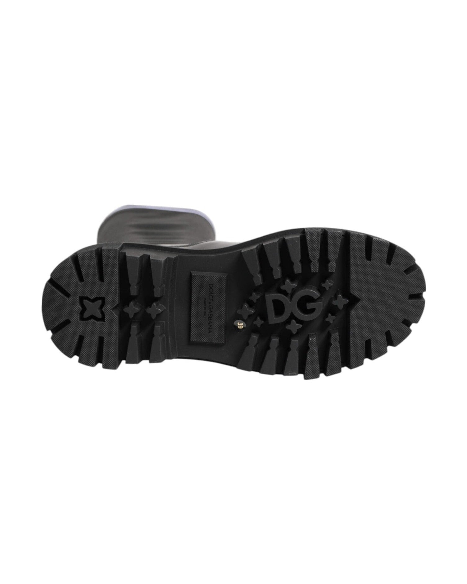 Dolce & Gabbana Black Polyester White Socks High Boots Shoes Glam Steals