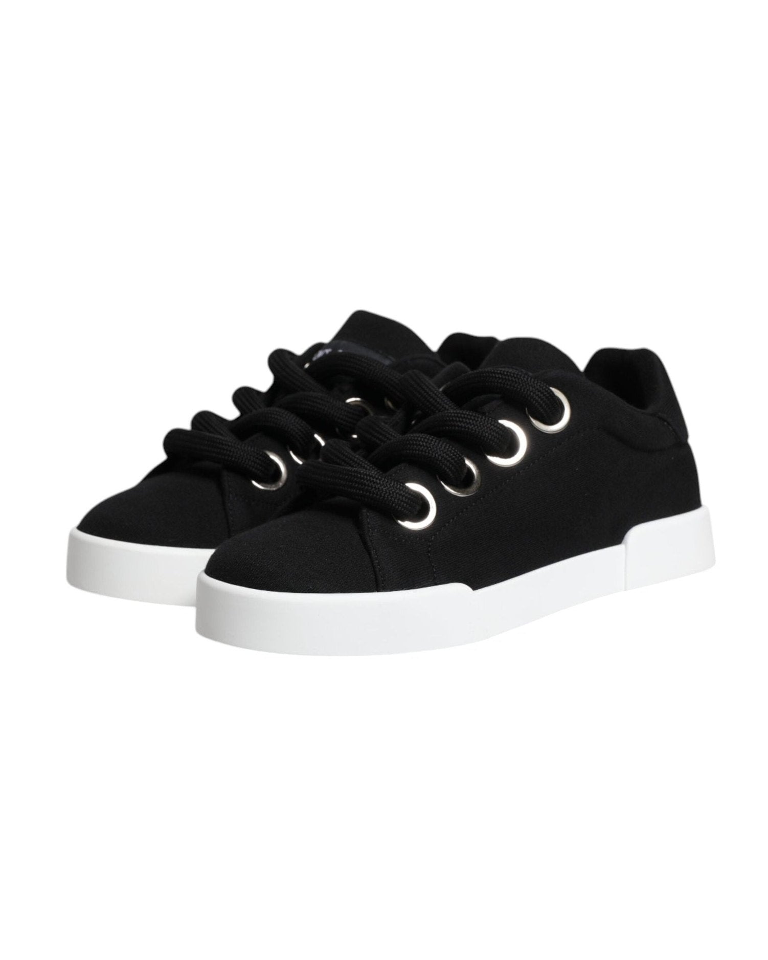 Dolce & Gabbana Black Portofino Low Top Sneakers Shoes Sneakers