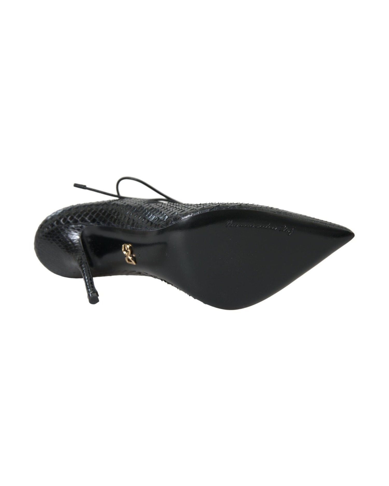 Dolce & Gabbana Black Python Leather Mary Jane Pumps Shoes Heels