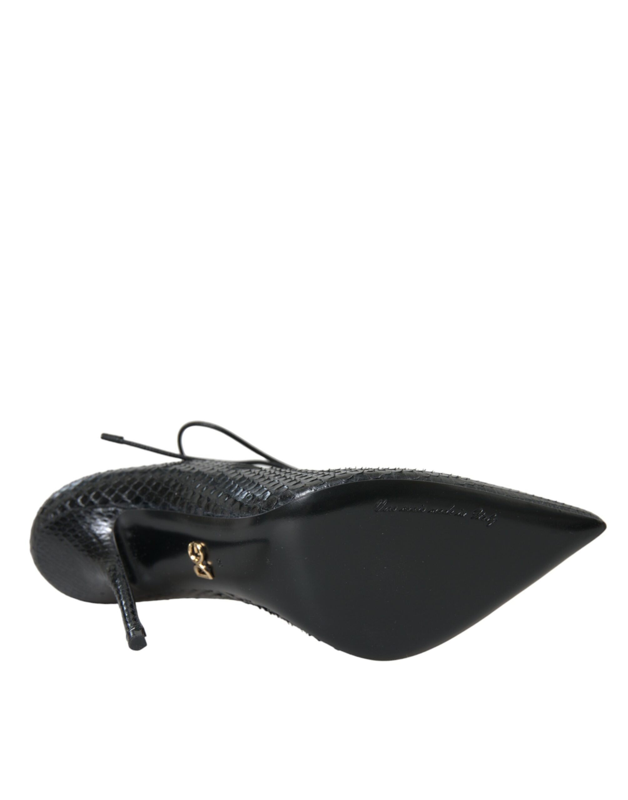 Dolce & Gabbana Black Python Leather Mary Jane Pumps Shoes Glam Steals