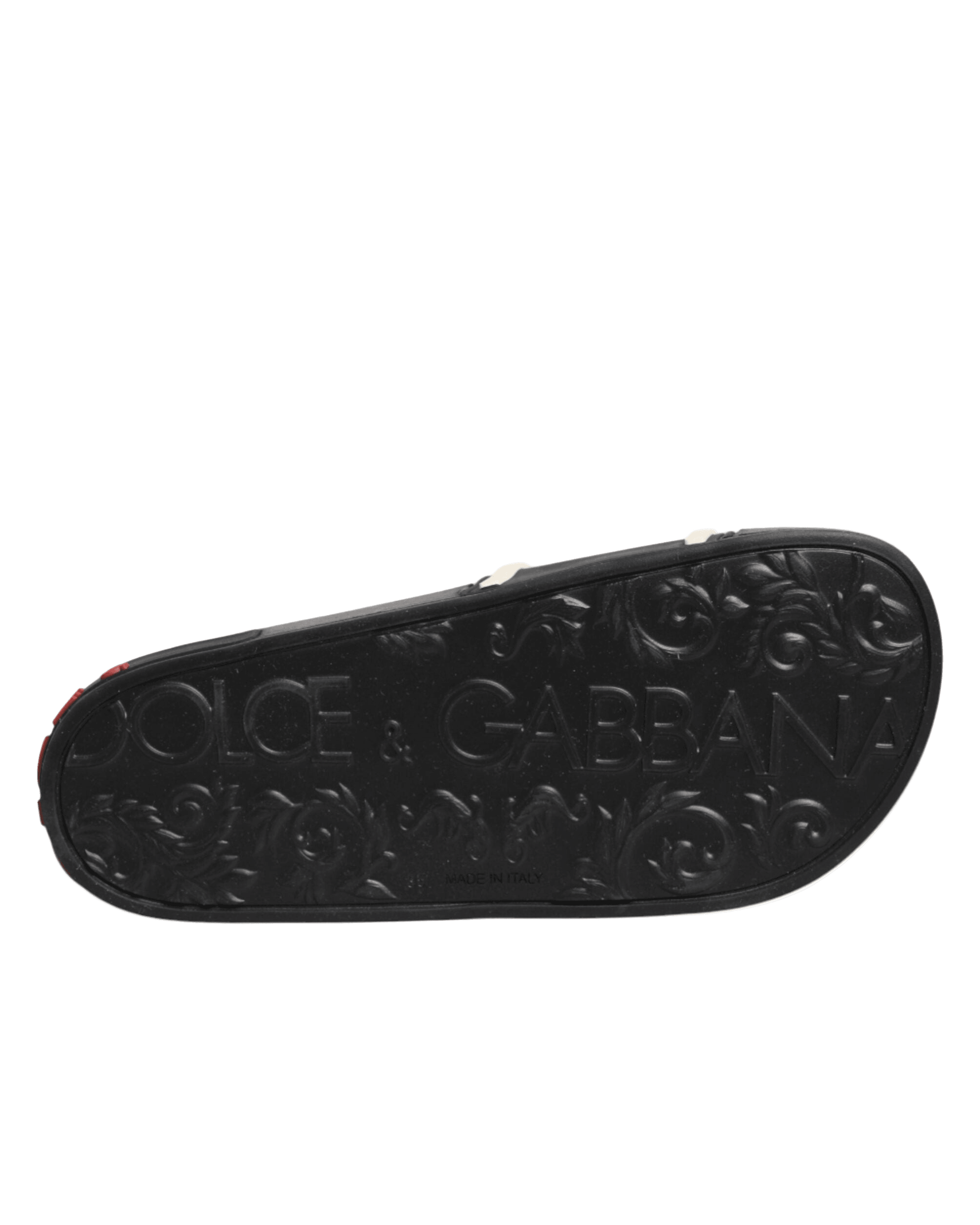 Dolce & Gabbana Black Rubber Slides Sandals Beachwear Shoes Glam Steals