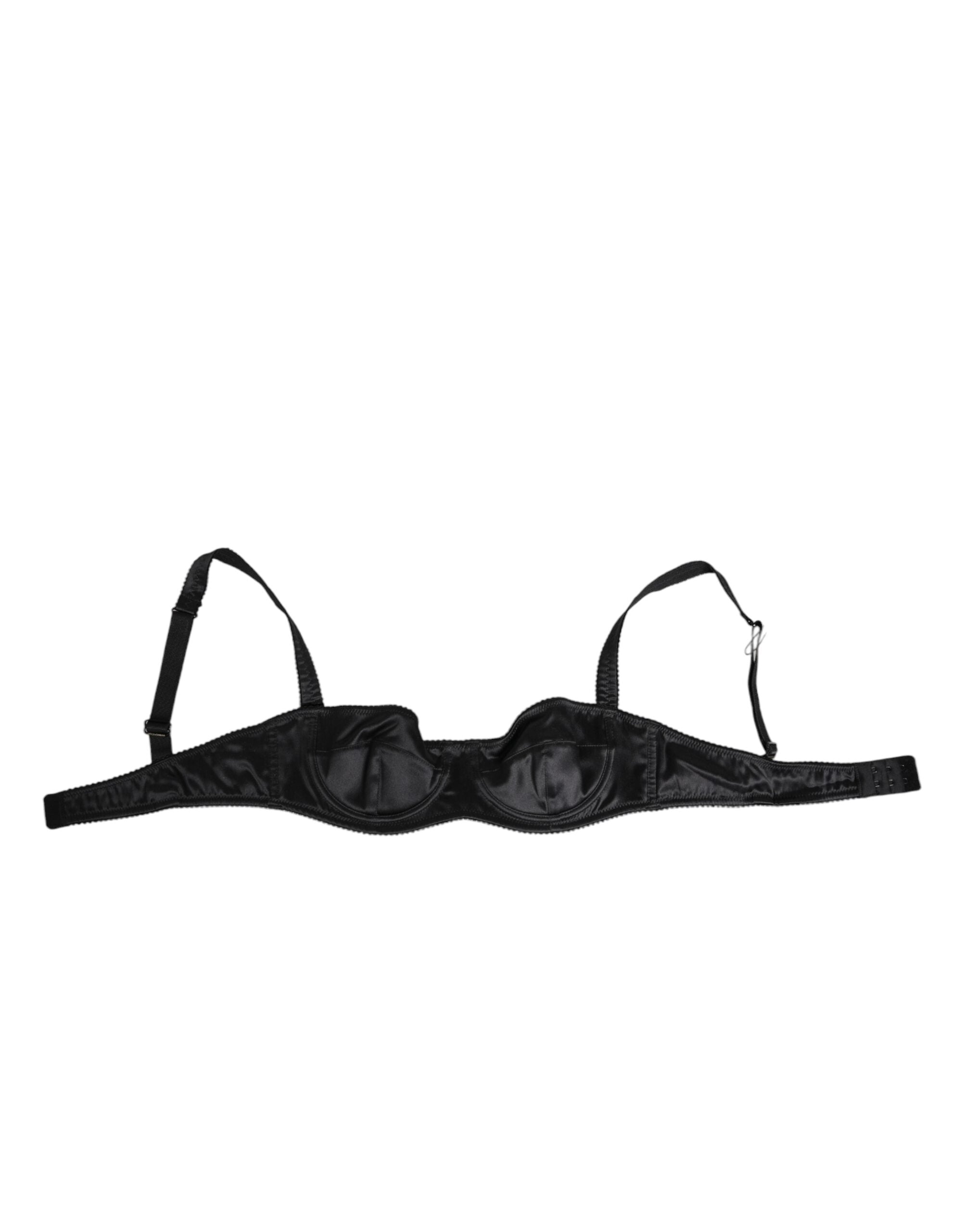 Dolce & Gabbana Black Satin Bra Glam Steals