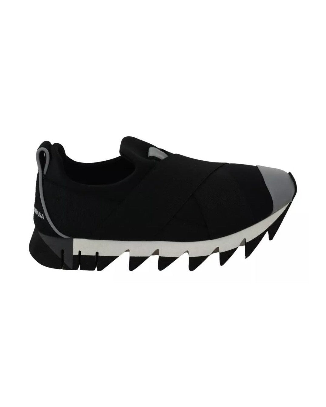 Dolce & Gabbana Black Shark Neoprene Stretch Sneakers Shoes Sneakers