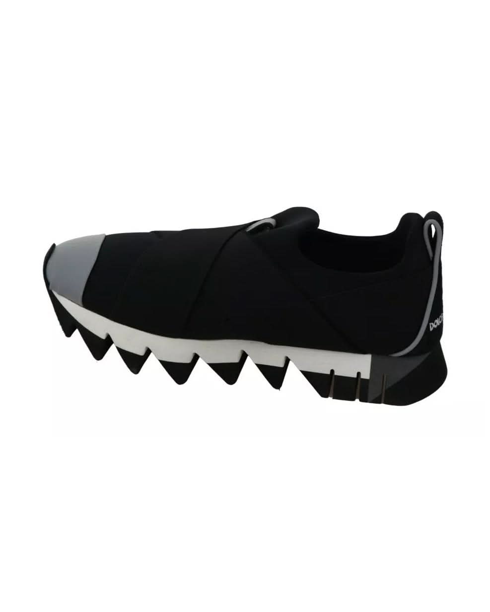 Dolce & Gabbana Black Shark Neoprene Stretch Sneakers Shoes Sneakers