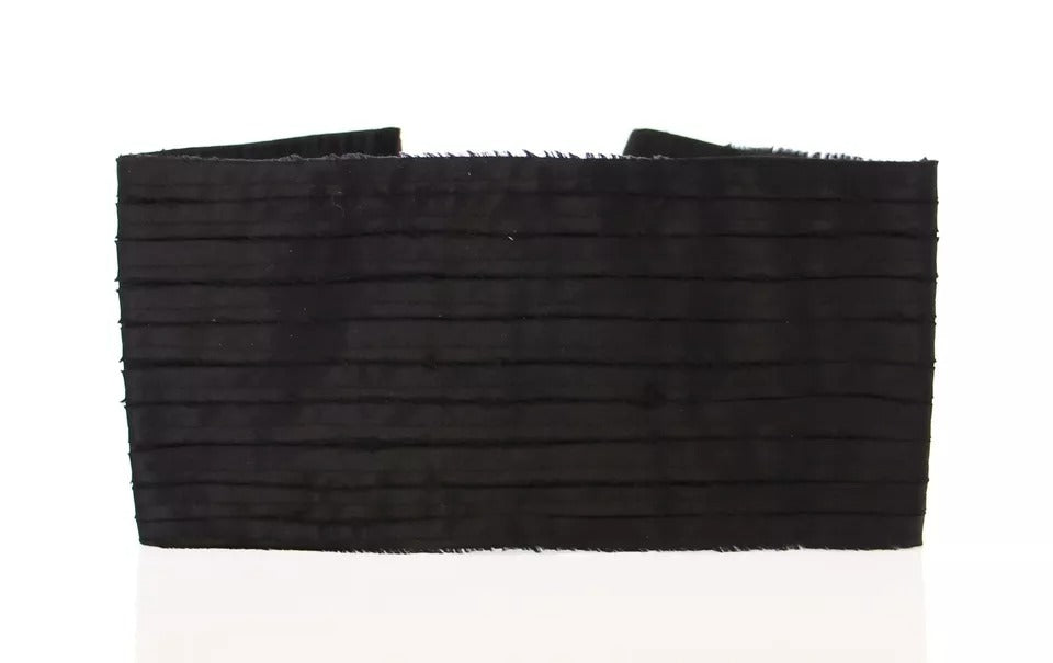 Dolce & Gabbana Black Silk Womens Waist Cummerbund Glam Steals
