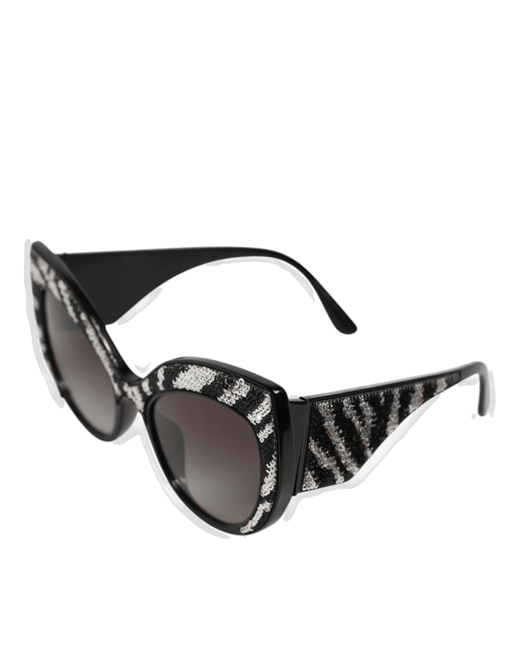 Dolce & Gabbana Black Sequin Butterfly Polarized Sunglasses Sunglasses