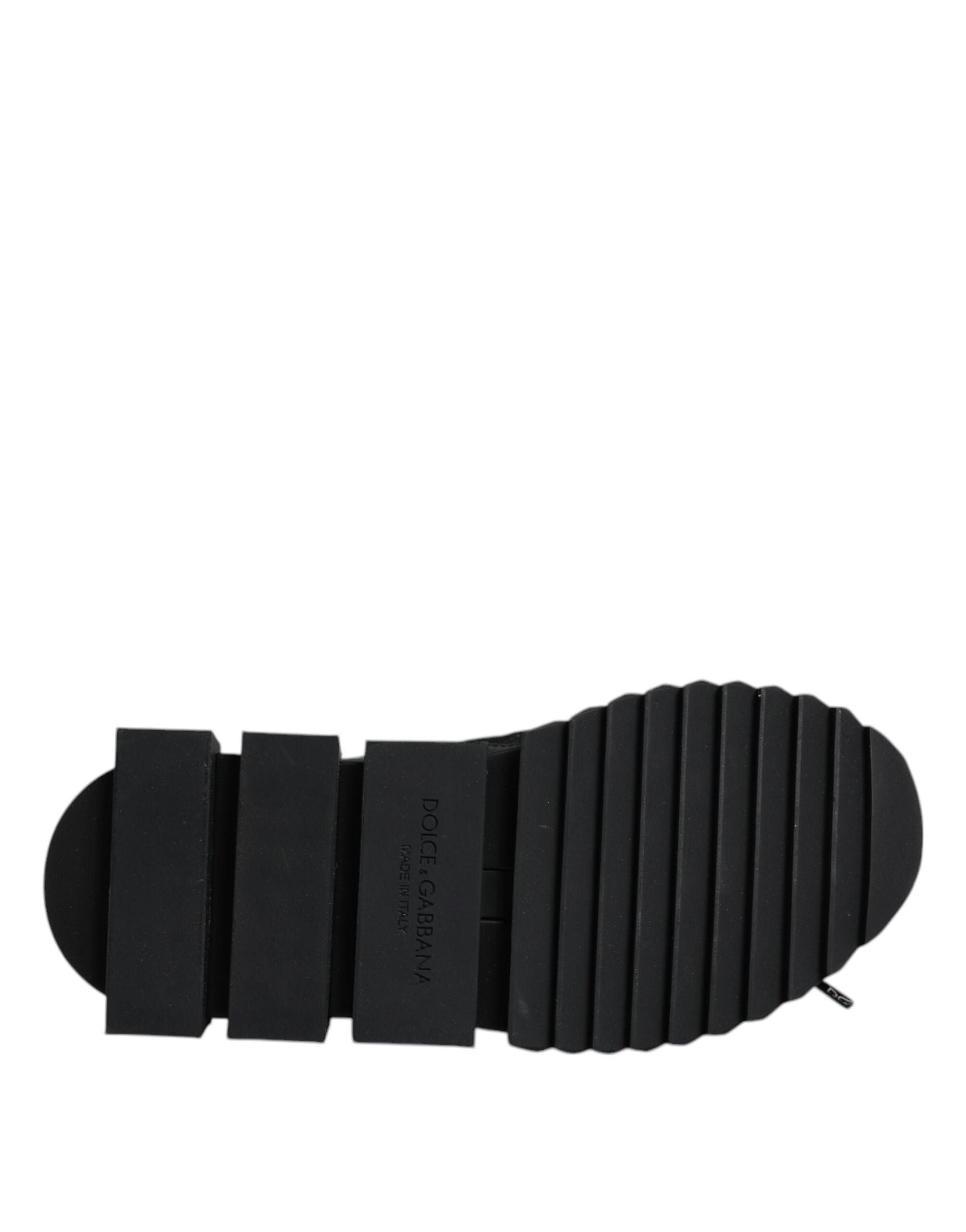 Dolce & Gabbana Black Sorrento Socks Logo Sneakers Shoes Glam Steals