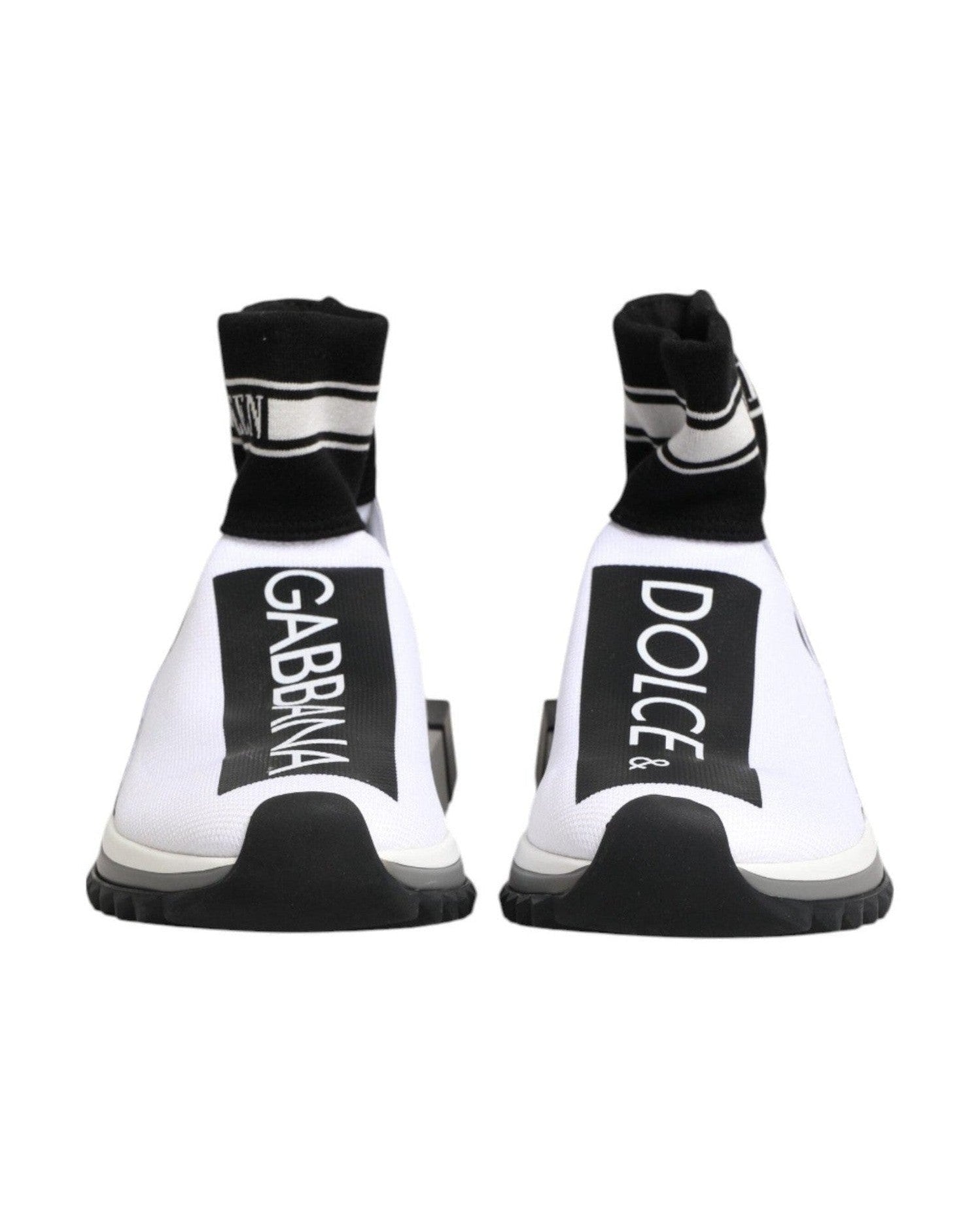 Dolce & Gabbana Black White Sorrento Socks Sneakers Shoes Glam Steals