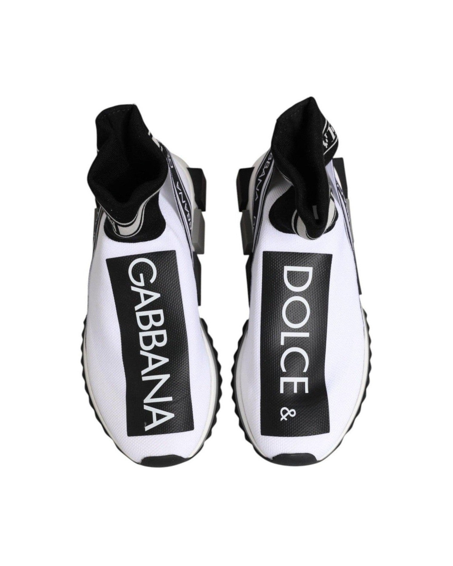 Dolce & Gabbana Black White Sorrento Socks Sneakers Shoes Glam Steals