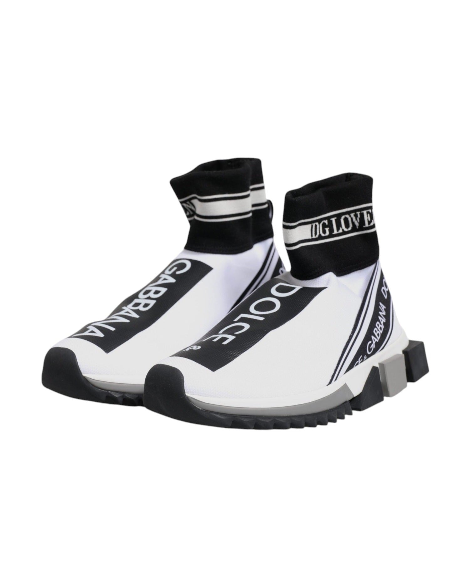 Dolce & Gabbana Sorrento Socks Sneakers Black Shoes Glam Steals