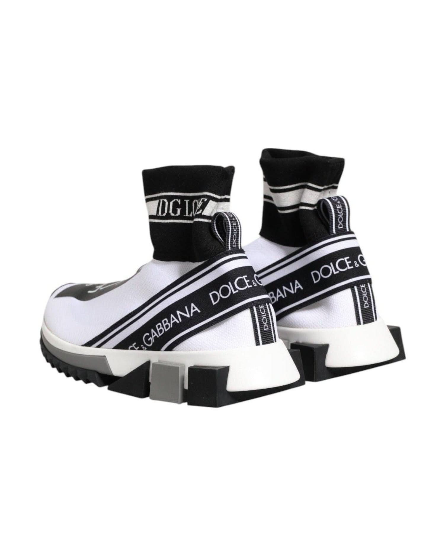 Dolce & Gabbana Black Sorrento Socks Sneakers Shoes Sneakers