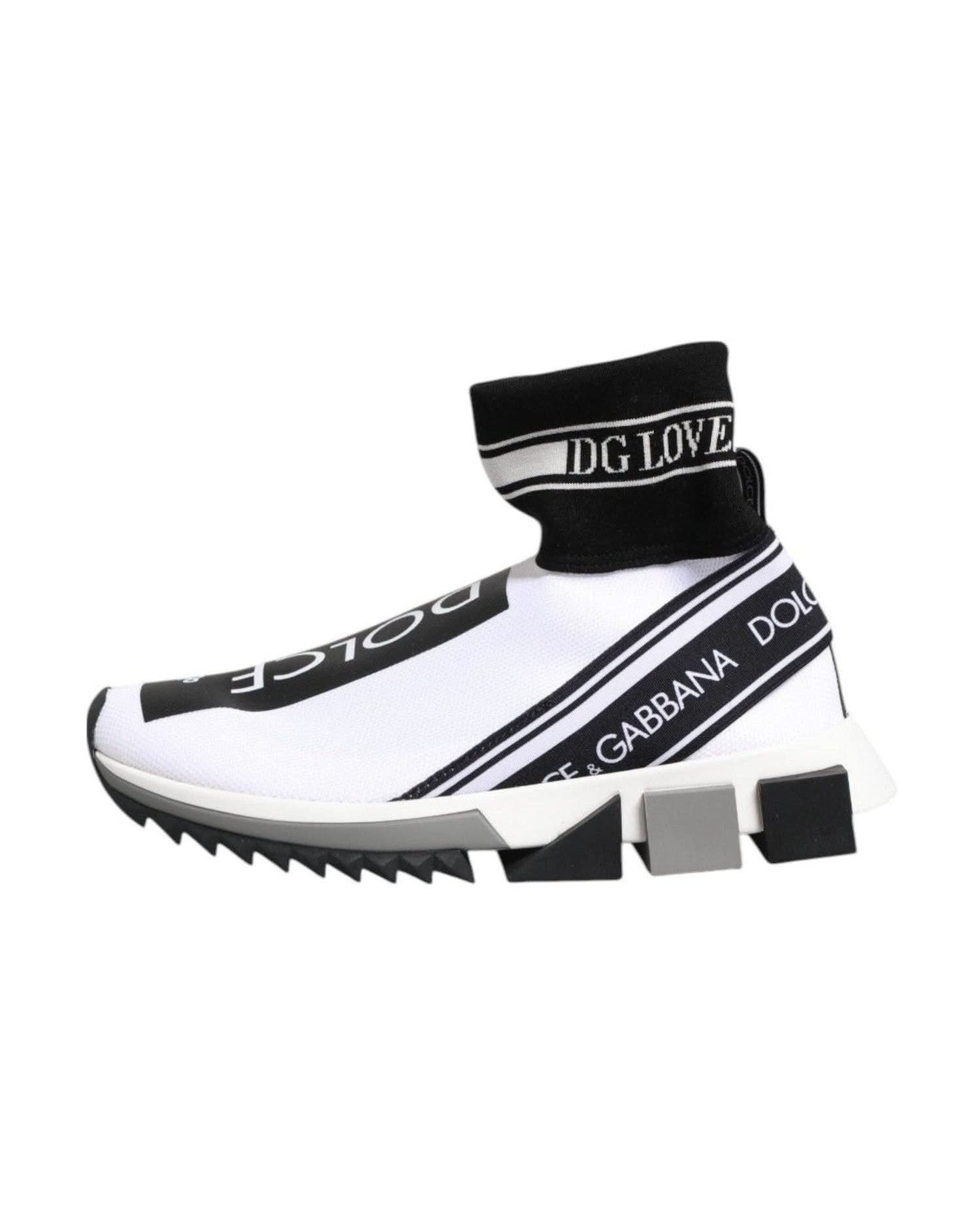 Dolce & Gabbana Black Sorrento Socks Sneakers Shoes Sneakers