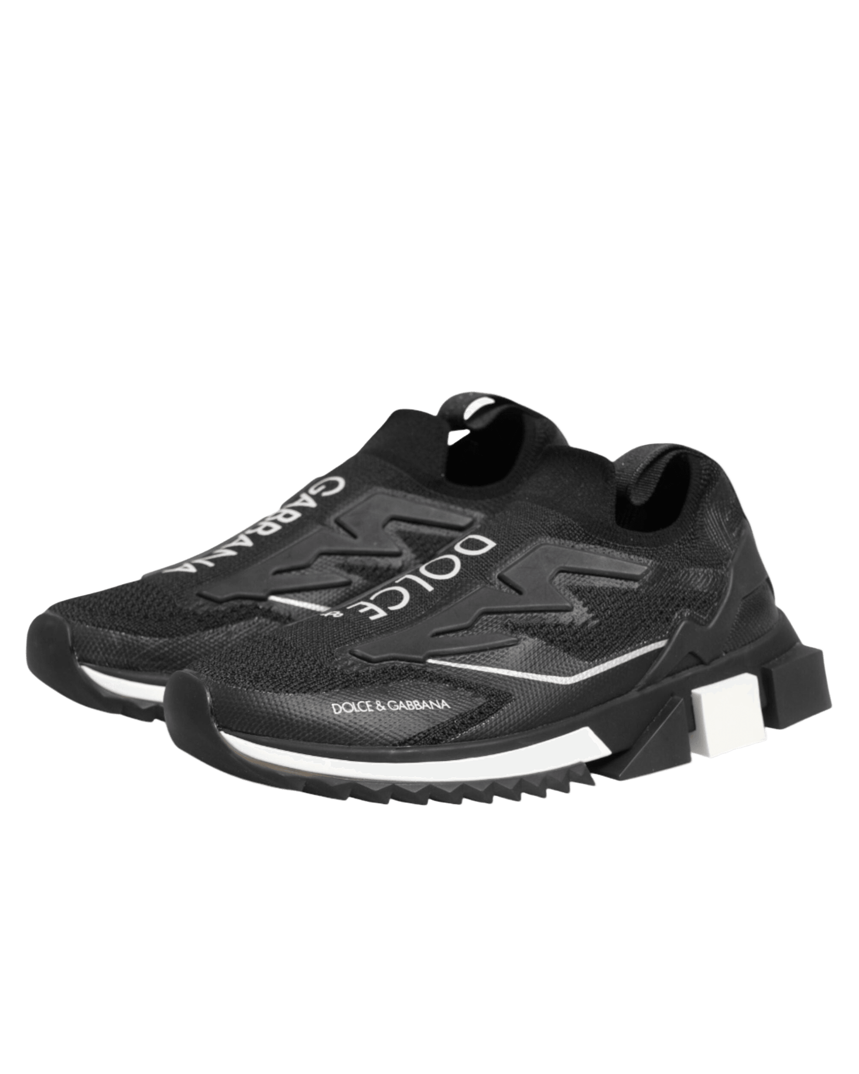Dolce & Gabbana Black Sorrento Sport Stretch Sneakers Shoes Sneakers