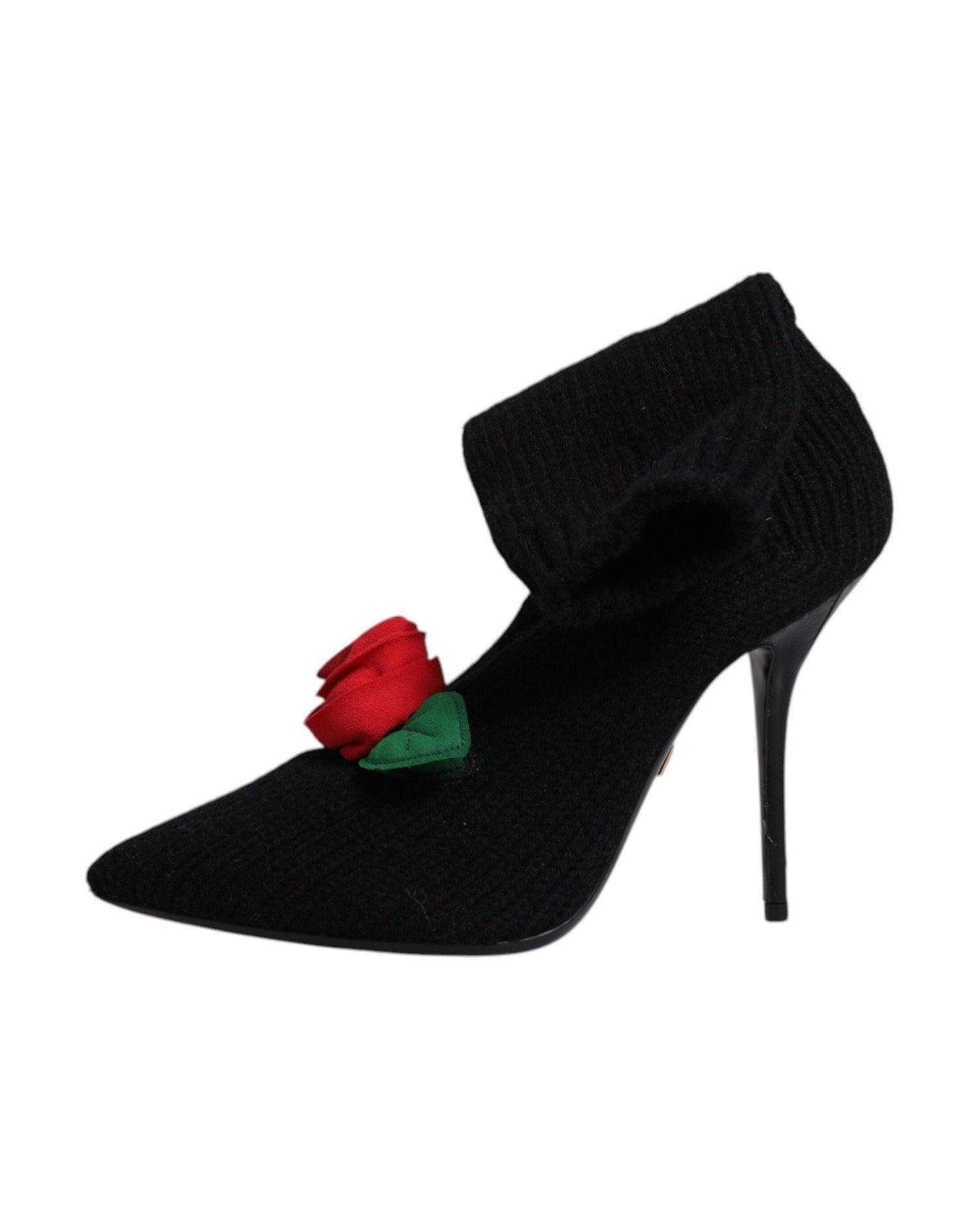 Dolce & Gabbana Black Stiletto Heels Mid Calf Boots Shoes Boots