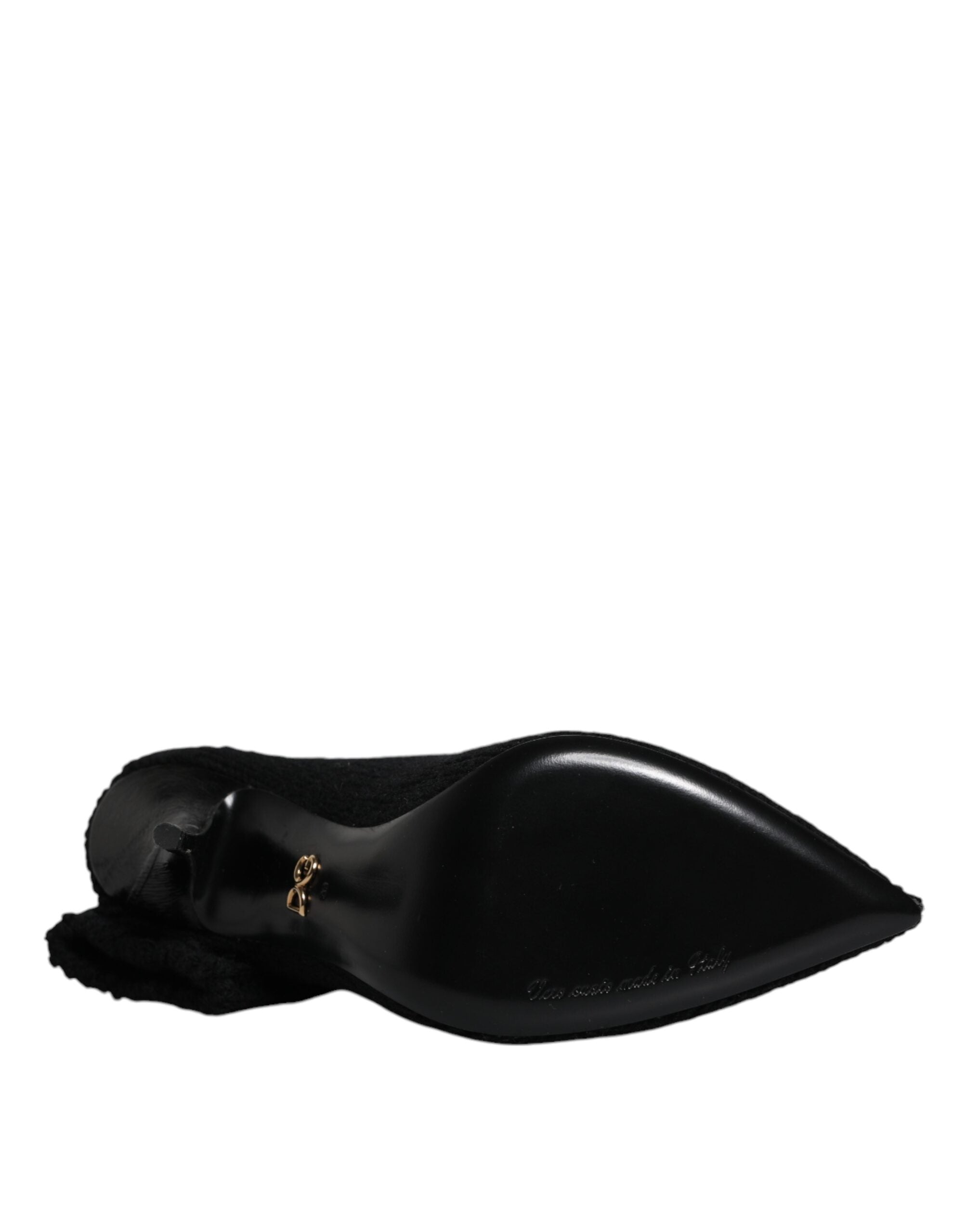 Dolce & Gabbana Black Stiletto Heels Mid Calf Boots Shoes Glam Steals