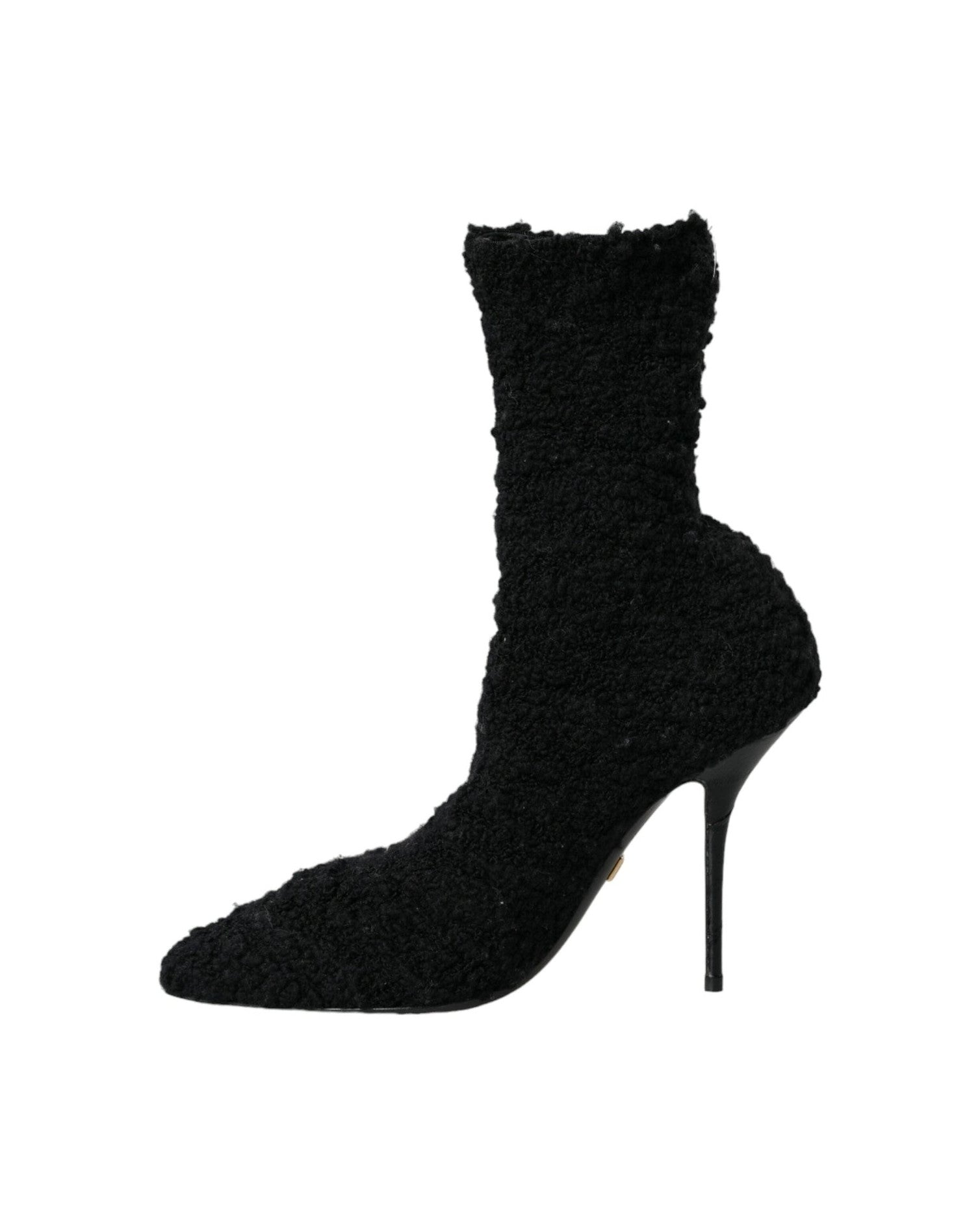 Dolce & Gabbana Black Stiletto Heels Mid Calf Boots Shoes Glam Steals