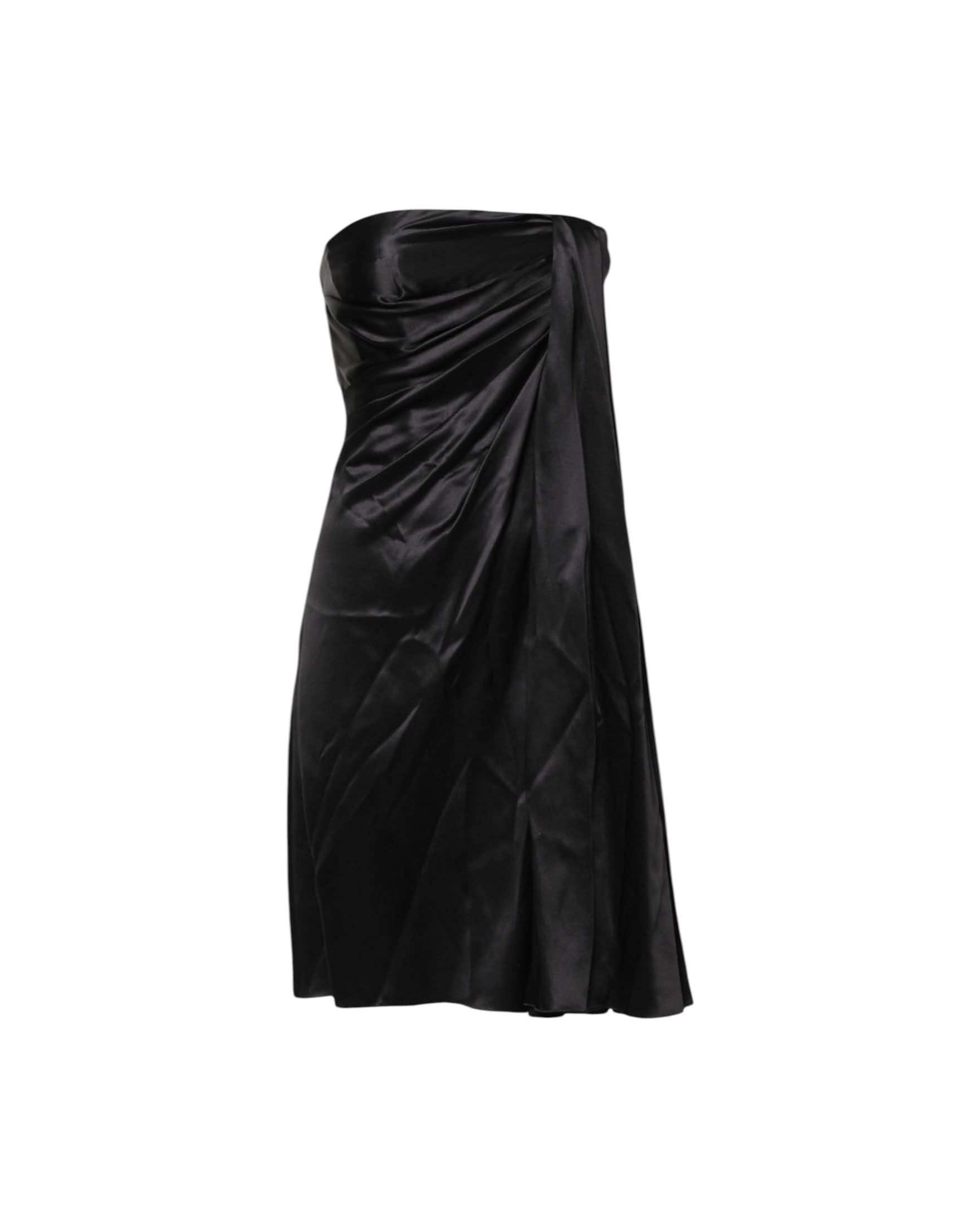 Dolce & Gabbana Black Strapless Sheath A Line Mini Dress Dresses