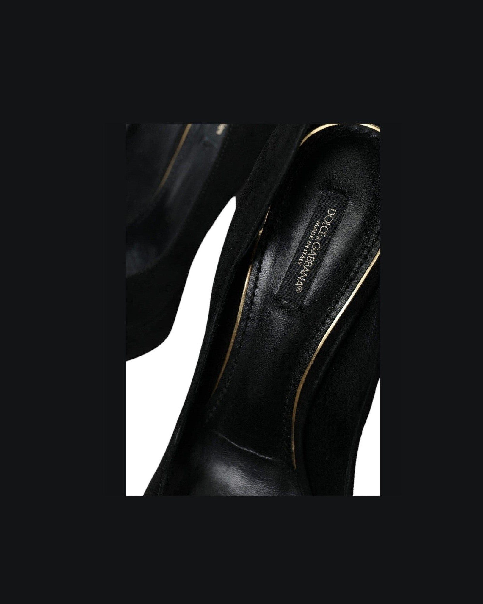 Dolce & Gabbana Black Suede Heeled Pumps Sophistication Heels