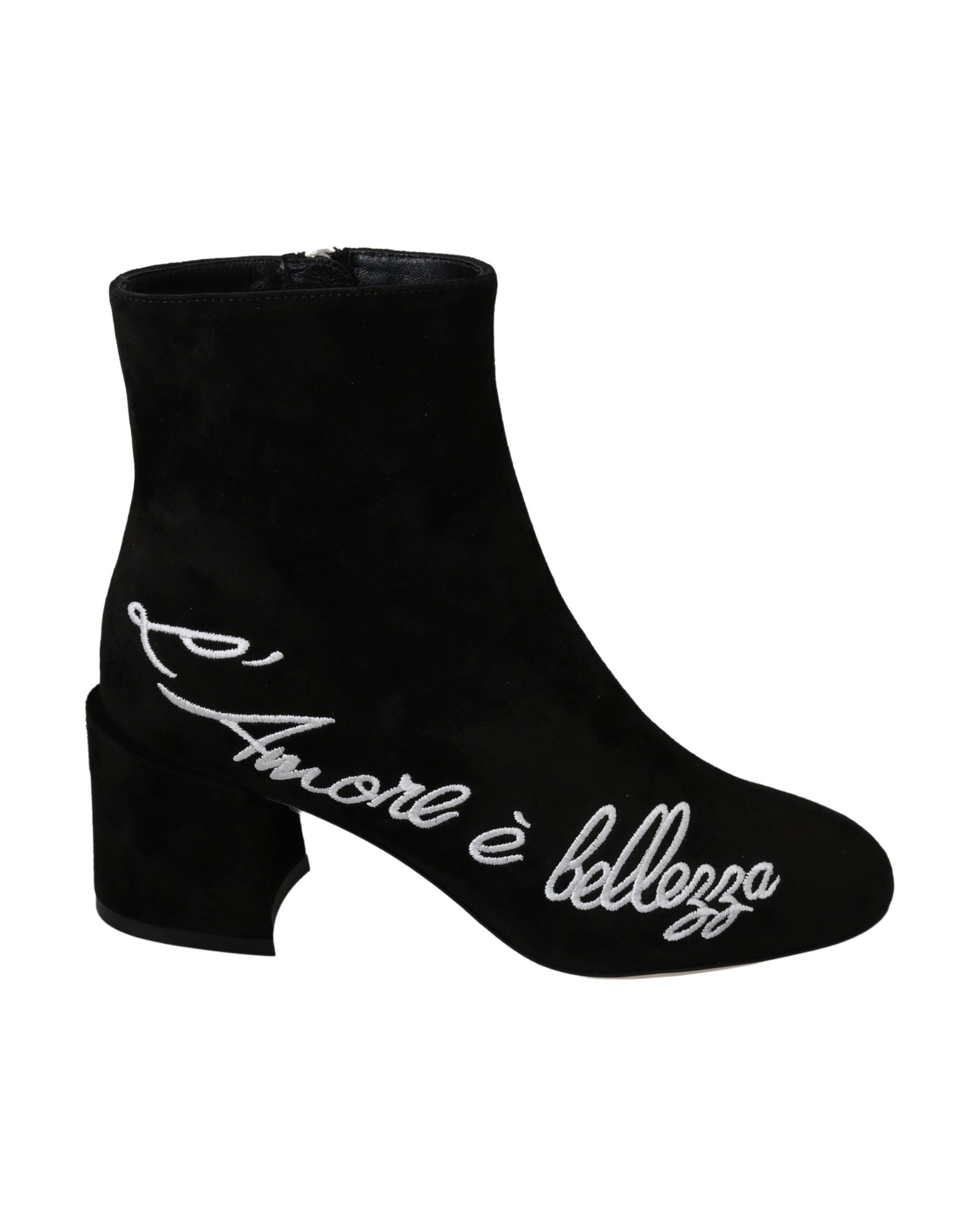 Dolce & Gabbana Black Suede Lamore Ebellezza Boots Glam Steals
