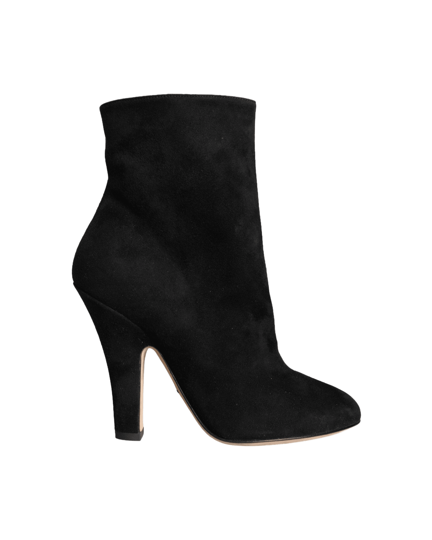 Dolce & Gabbana Black Suede Leather Mid Calf Boots Shoes Boots