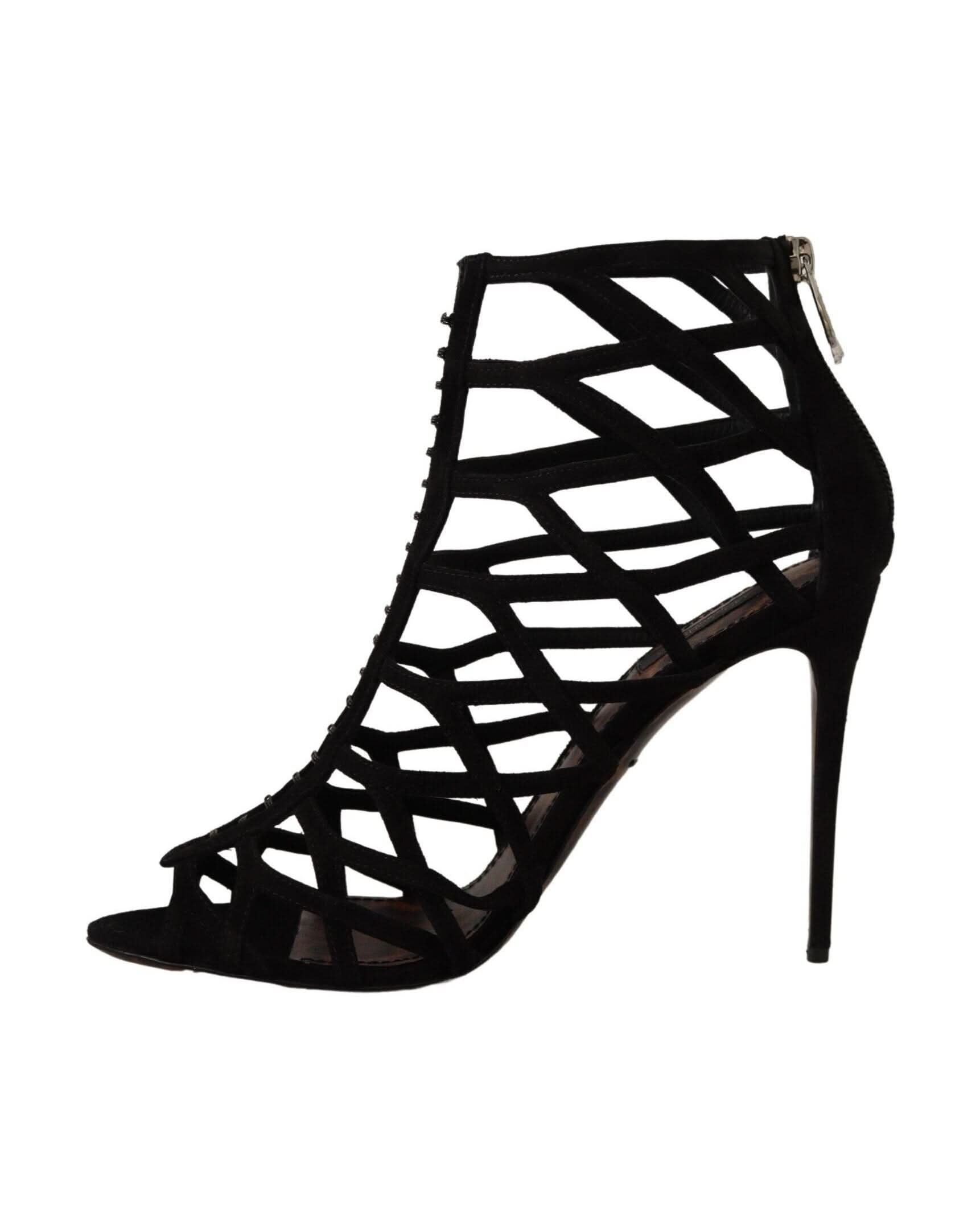 Dolce & Gabbana Black Suede Stiletto Heels Heels