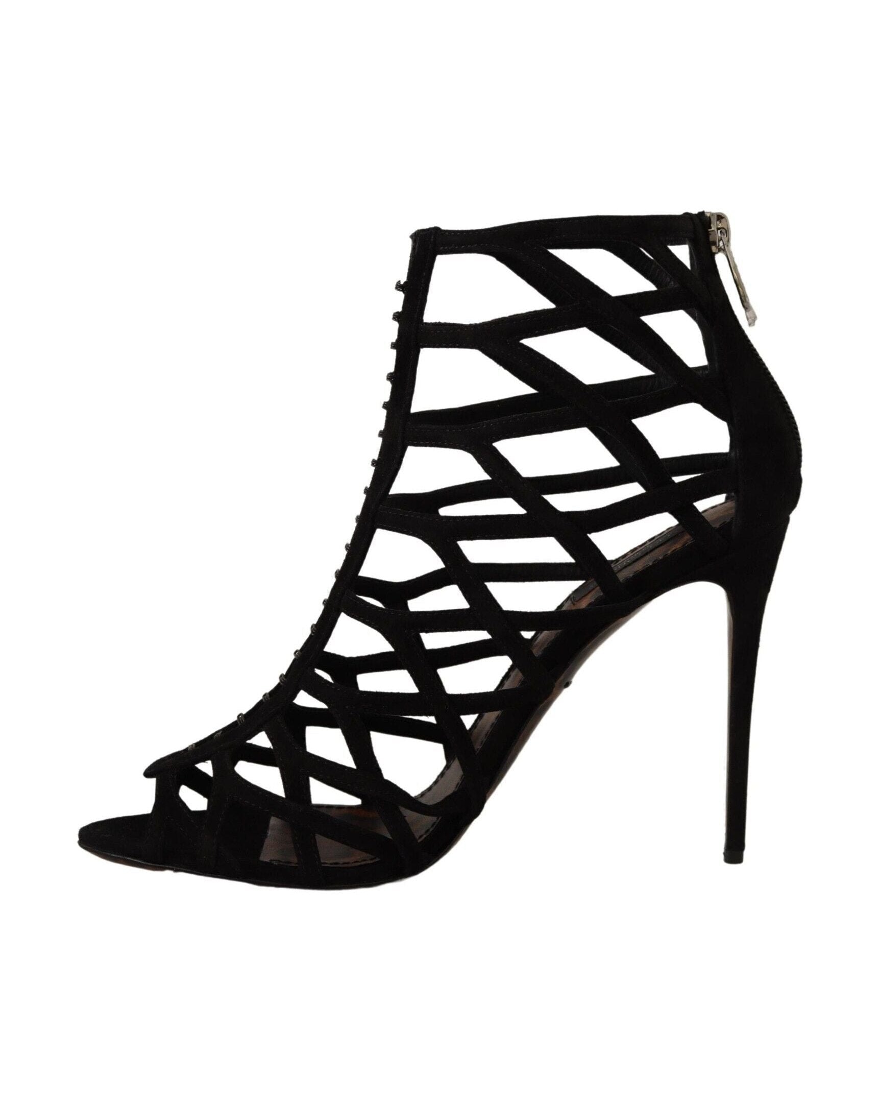 Dolce & Gabbana Black Suede Stiletto Heels Heels