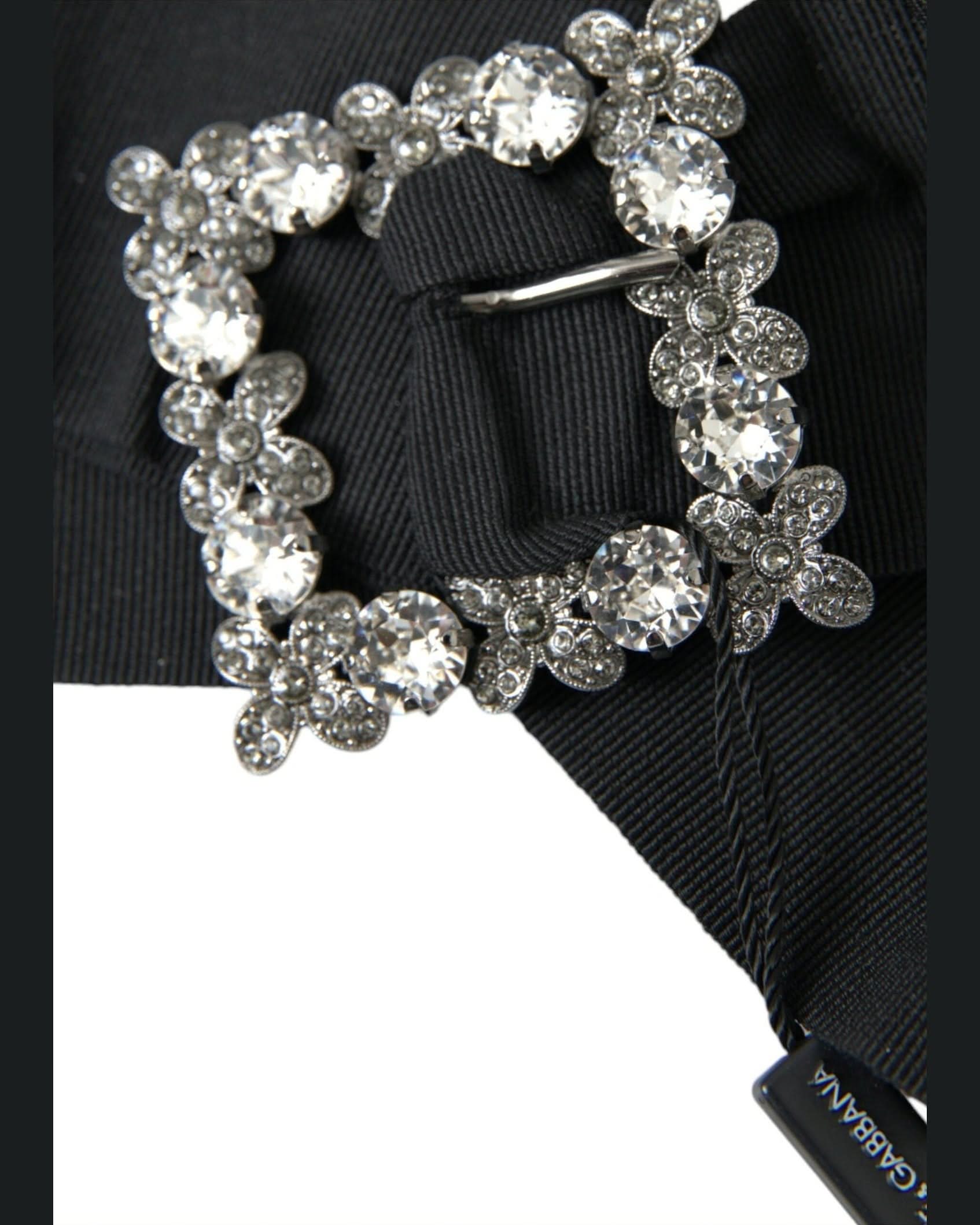 Dolce & Gabbana Black Swarovski Crystal Embellished Hair Clip Hair Pins, Claws & Clips
