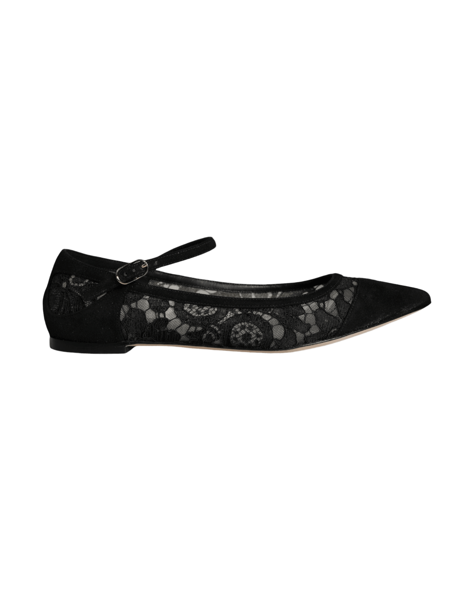 Dolce & Gabbana Black Taormina Lace Bellucci Flats Shoes Flats