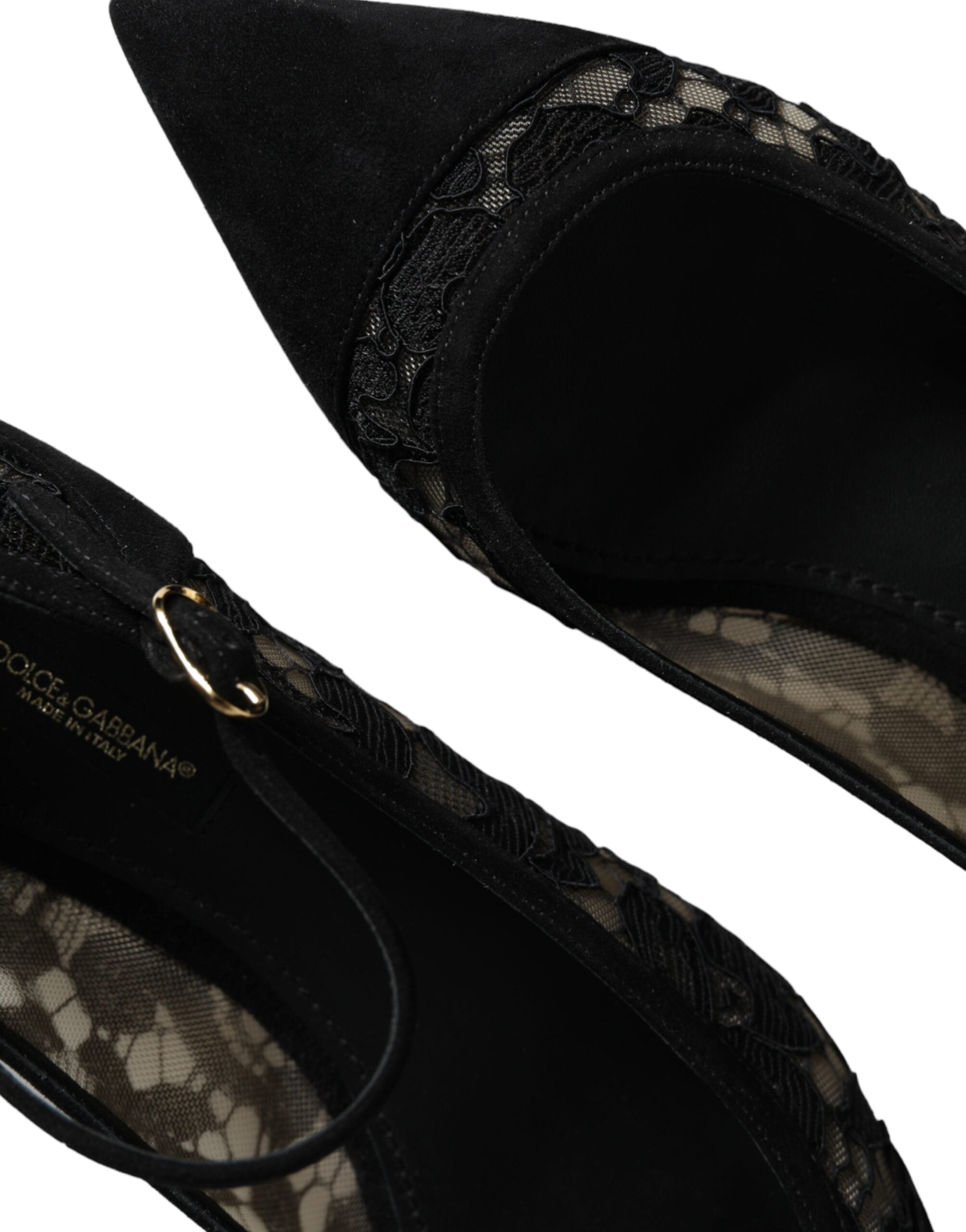 Dolce & Gabbana Black Taormina Lace Bellucci Flats Shoes Glam Steals