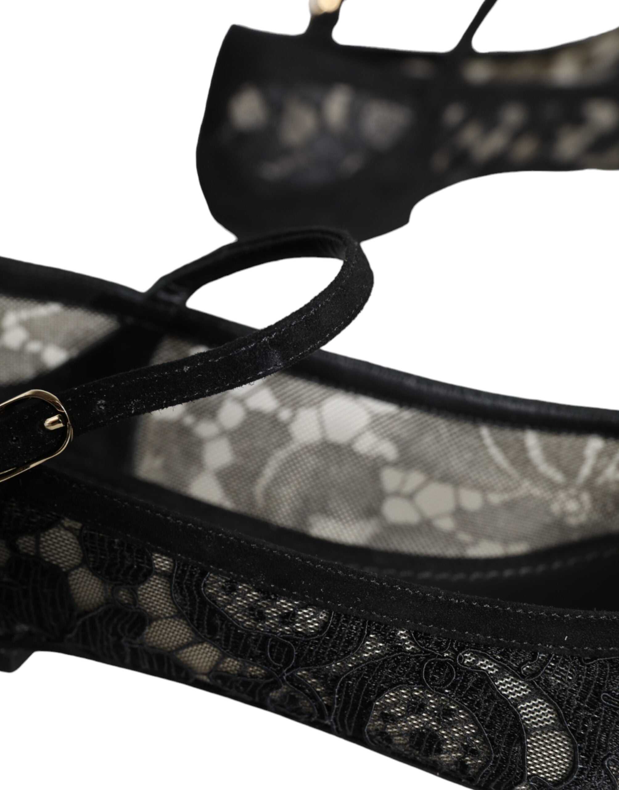 Dolce & Gabbana Black Taormina Lace Bellucci Flats Shoes Glam Steals