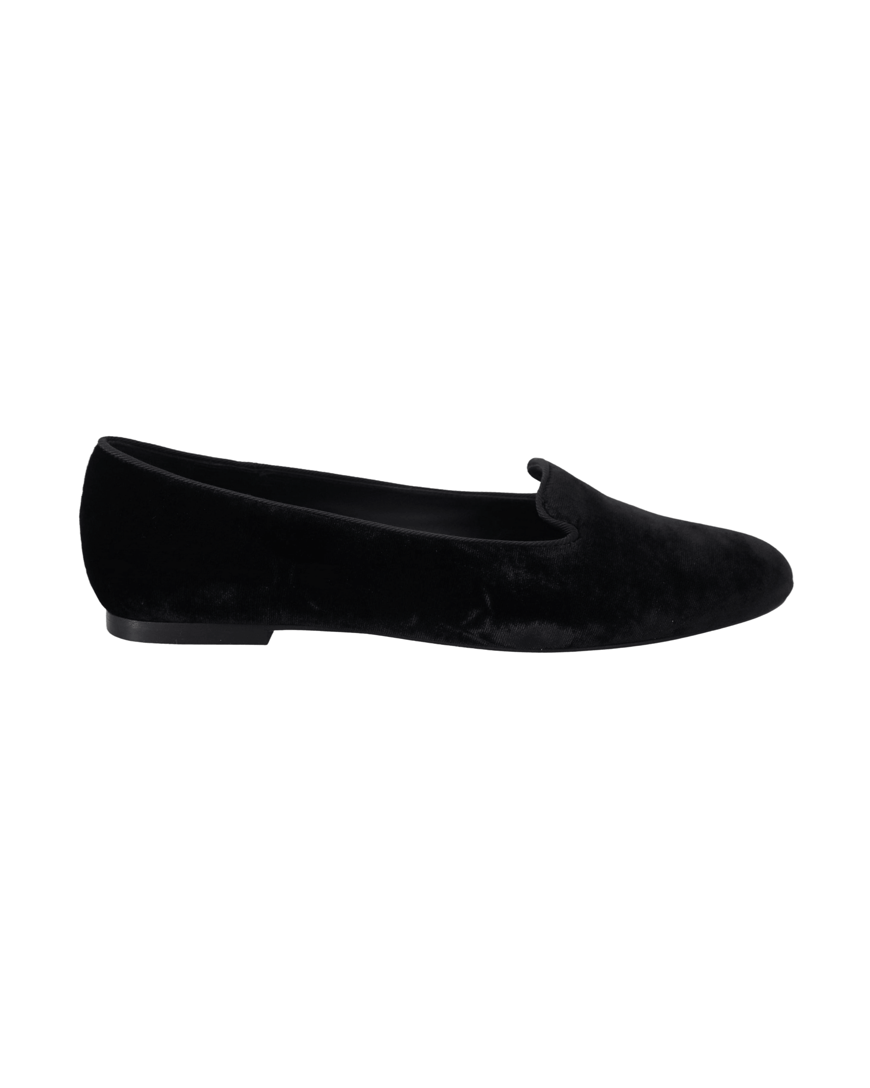 Dolce & Gabbana Black Velvet Slip Ons Loafers Flats