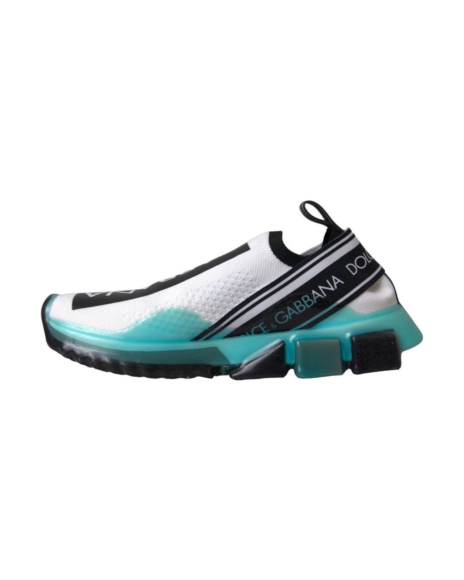 Dolce & Gabbana Black White Blue Slip On Sorrento Sneakers Shoes Glam Steals
