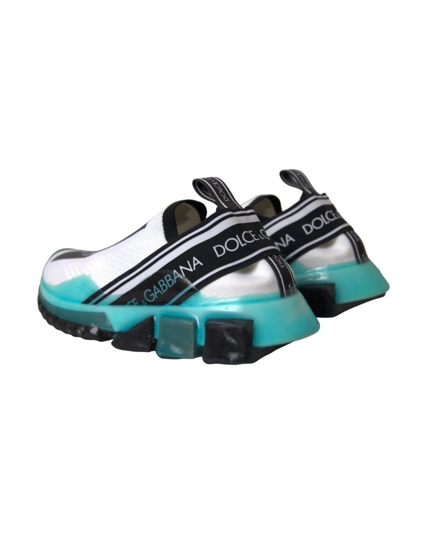 Dolce & Gabbana Black White Blue Slip On Sorrento Sneakers Shoes Glam Steals