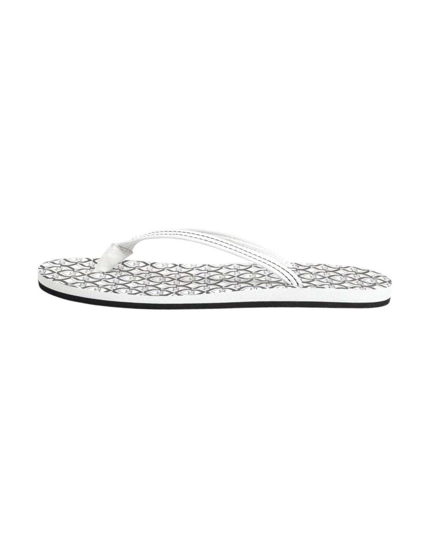 Dolce & Gabbana Black White Logo Beachwear Flats Slipper Shoes Glam Steals