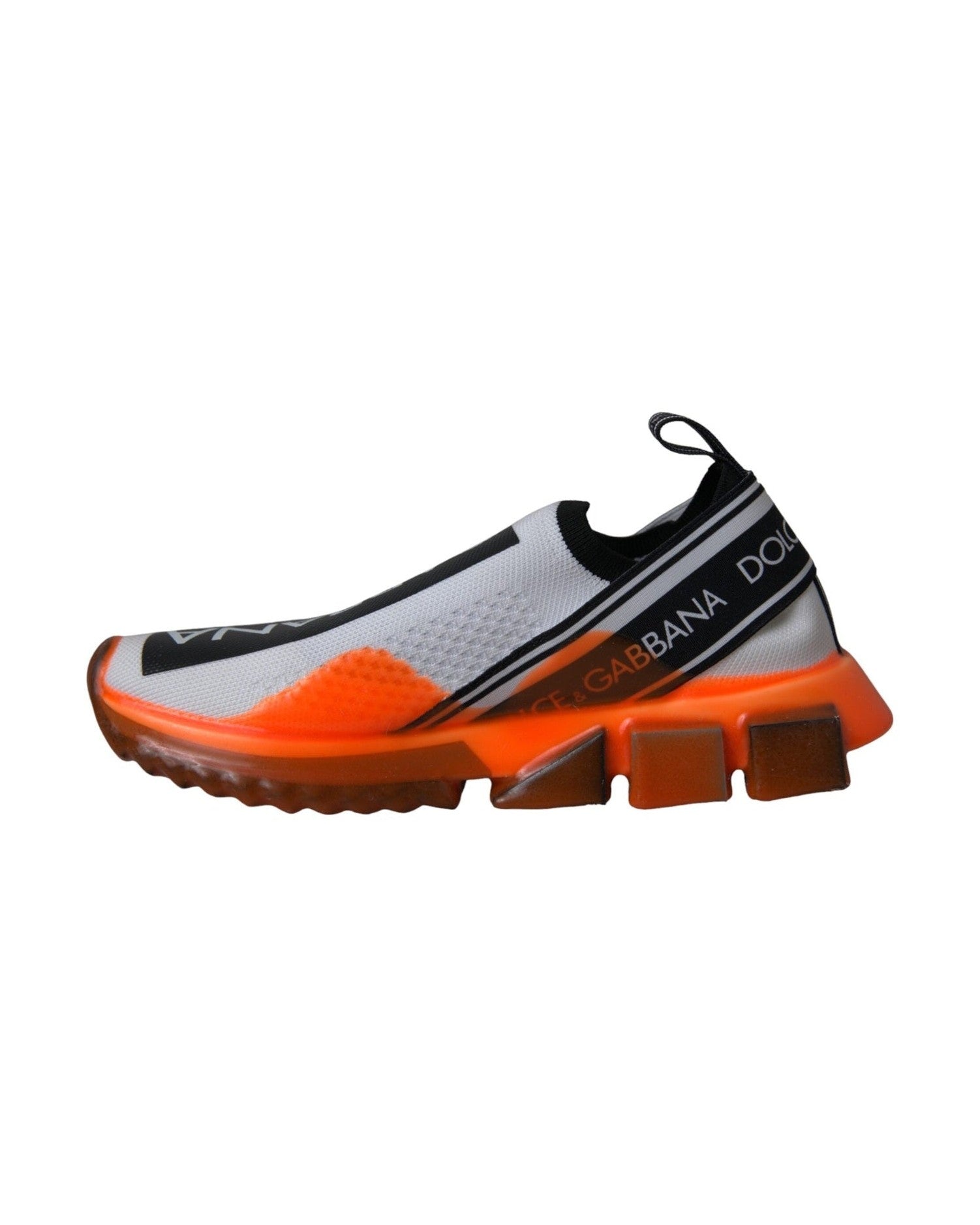 Dolce & Gabbana Black White Orange Slip On Sorrento Sneakers Shoes Glam Steals