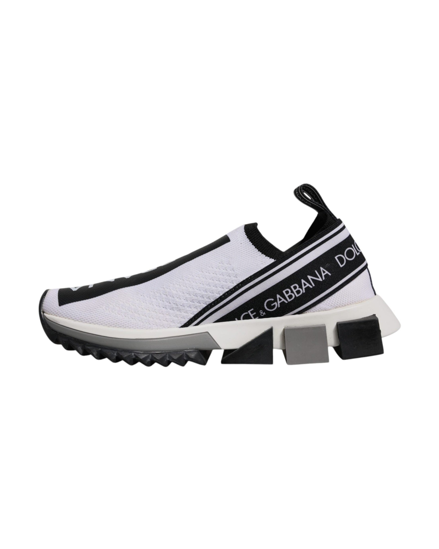 Dolce & Gabbana Black White Slip On Sorrento Sneakers Shoes Glam Steals